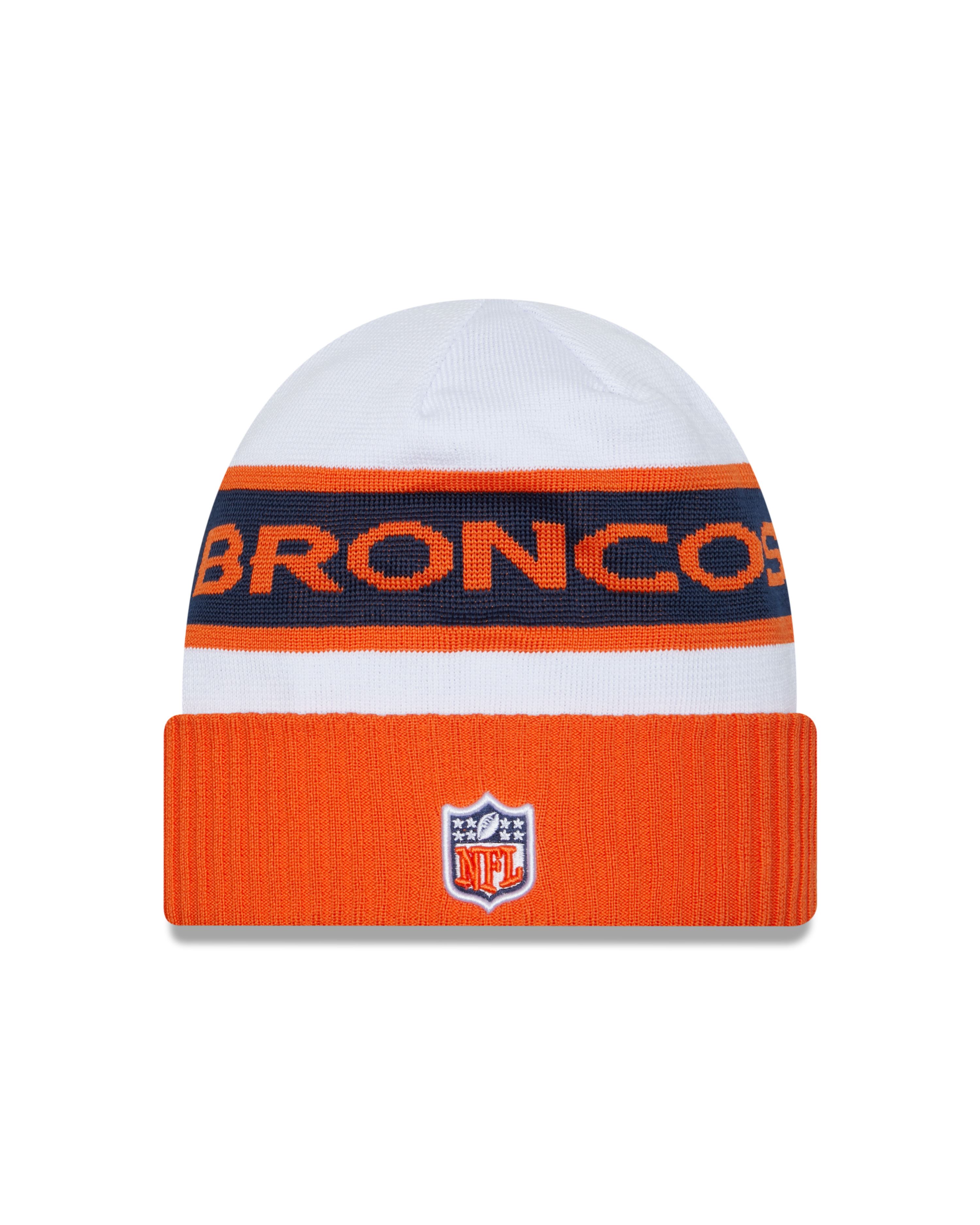 Denver Broncos NFL 2023  Sideline Tech Knit OTC White Beanie New Era