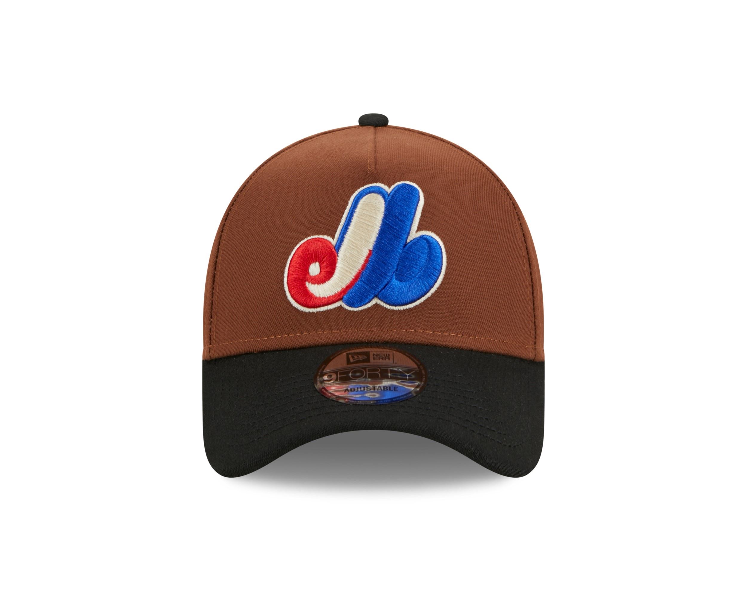 Montreal Expos MLB Harvest 25th Anniversary Brown Black 9Forty A-Frame Snapback Cap New Era