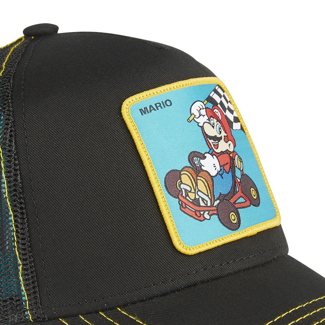 Mario Super Mario Black Blue Trucker Cap Capslab