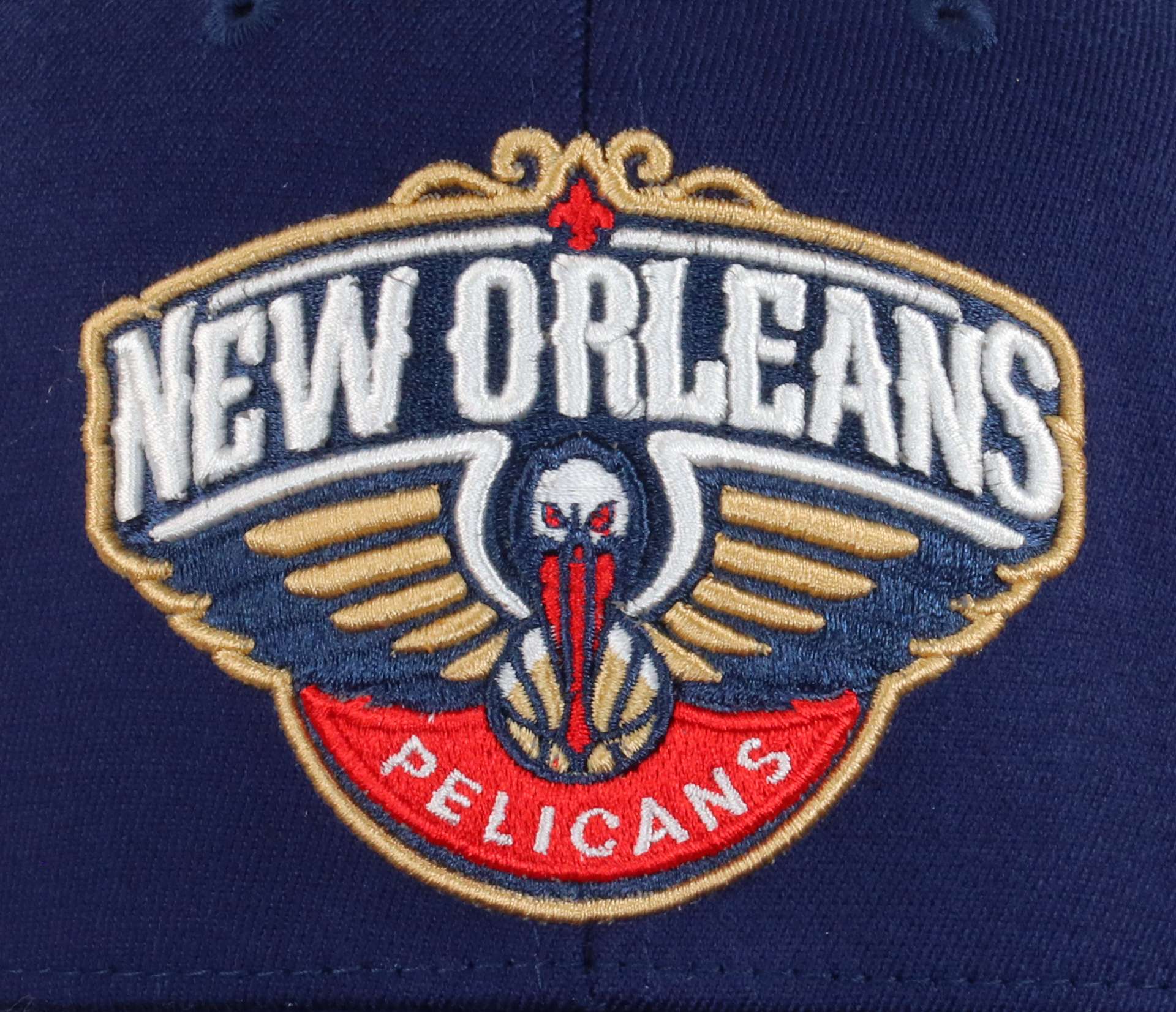 New Orleans Pelicans Navy NBA Team Ground Stretch Snapback Cap Mitchell & Ness