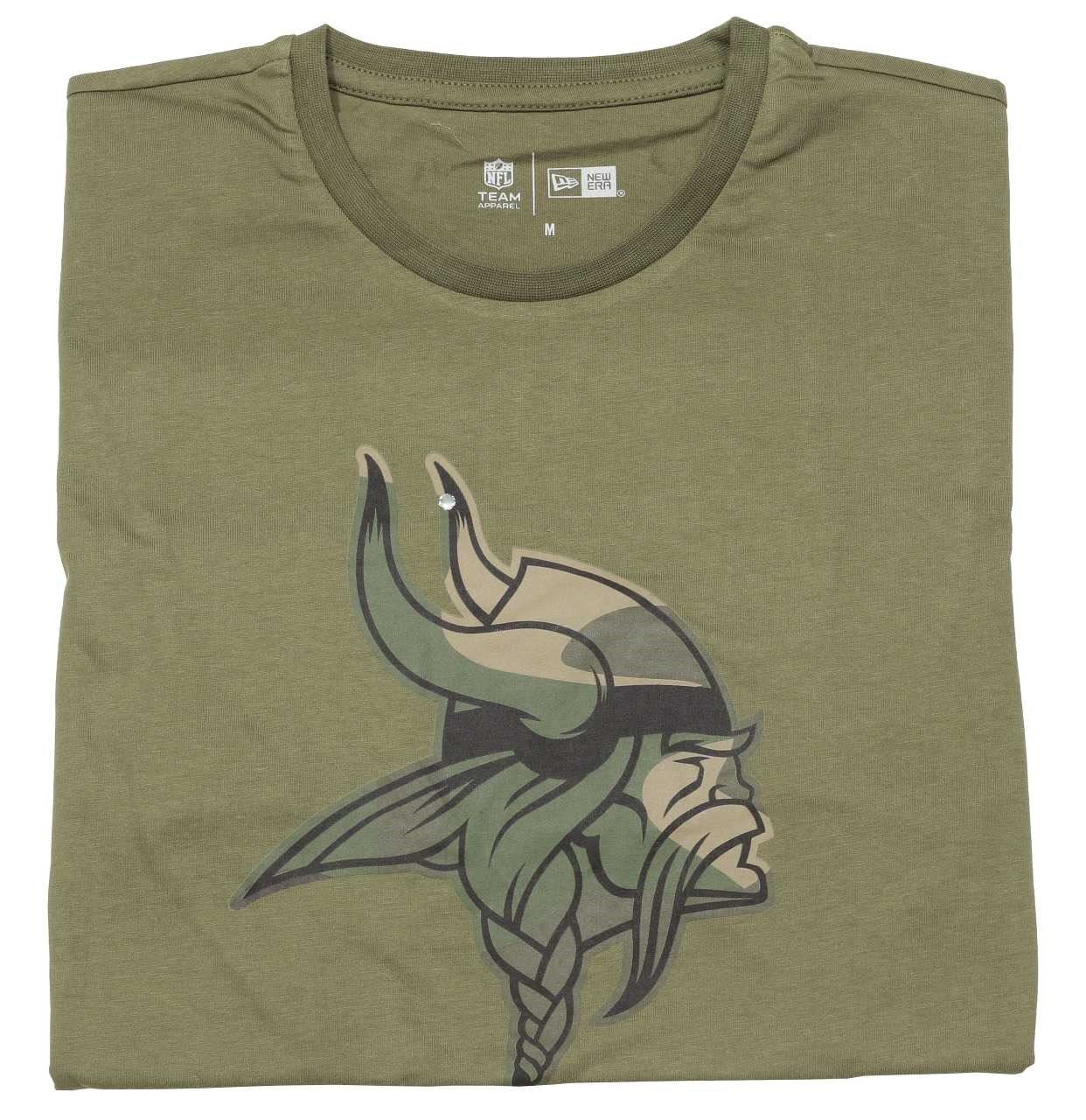 Minnesota Vikings Camo Logo Olive T- Shirt New Era