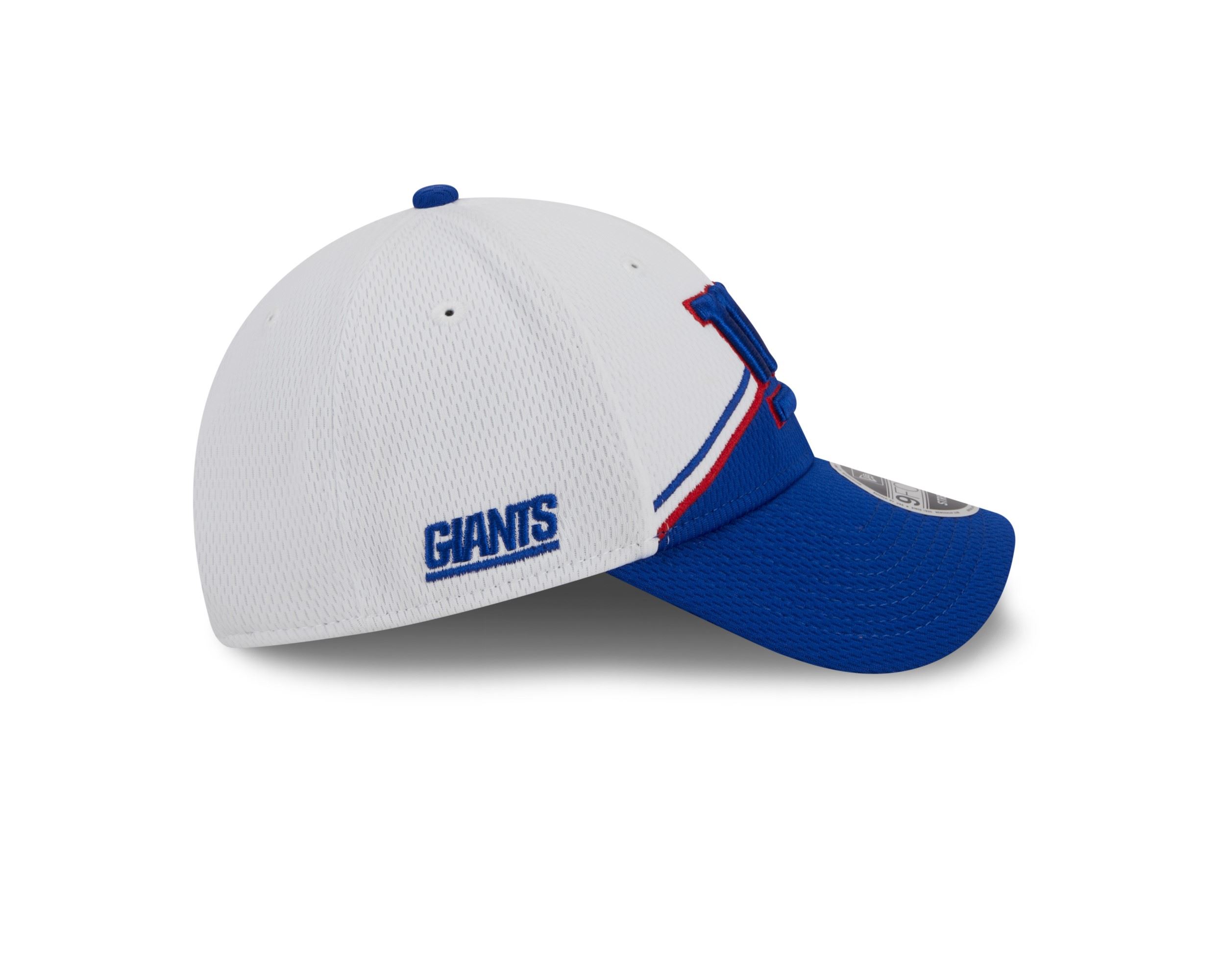 New York Giants NFL 2023 Sideline White Blue 9Forty Stretch Snapback Cap New Era
