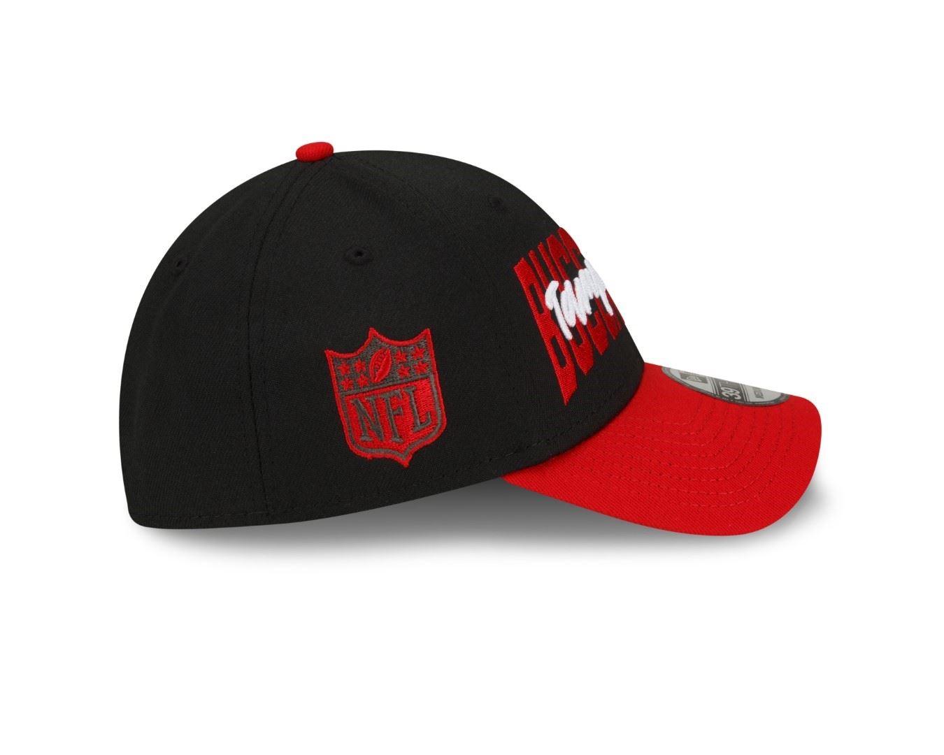 Tampa Bay Buccaneers 2022 NFL Draft Black Red 39Thirty Stretch Cap New Era