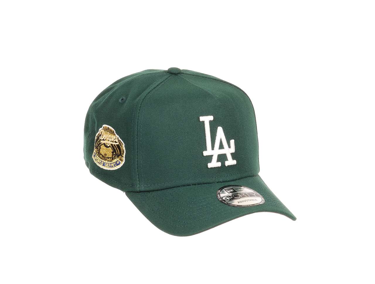 Los Angeles Dodgers MLB World Series Sidepatch Dark Green 9Forty A-Frame Adjustable Cap New Era