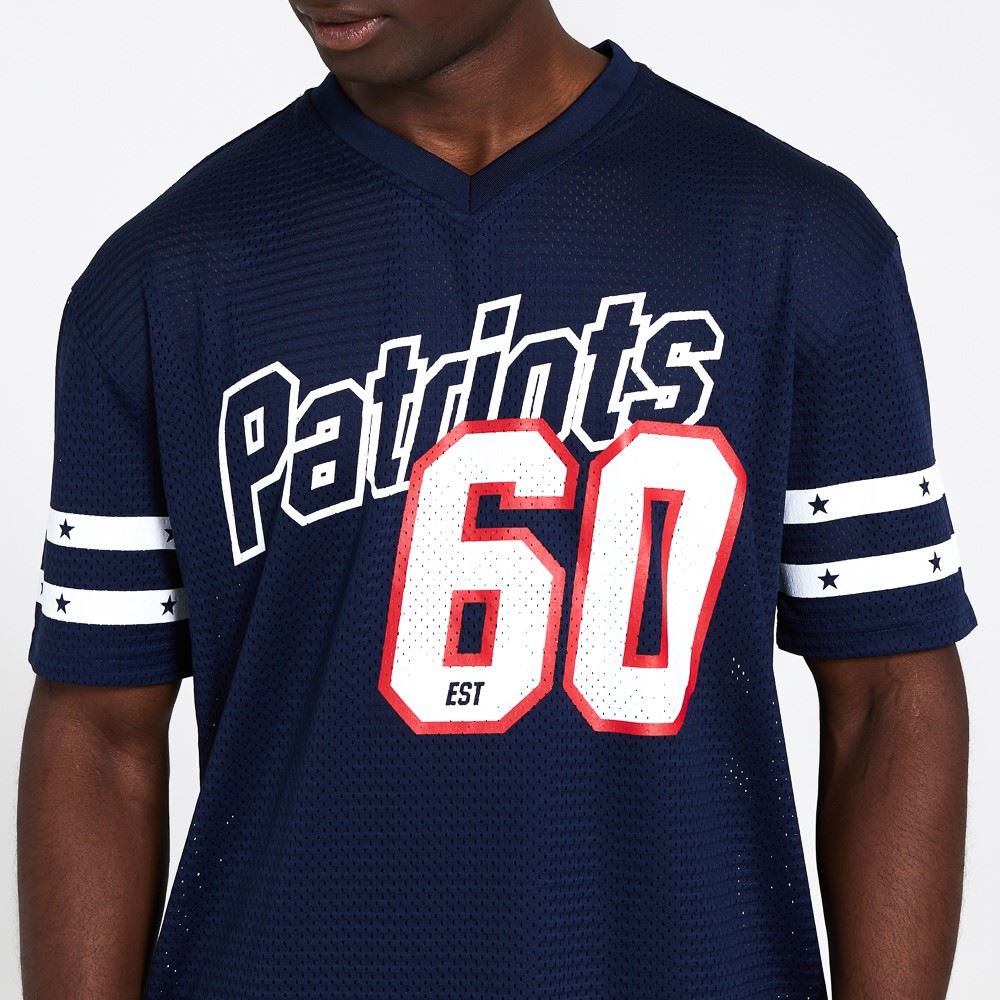 New England Patriots NFL Stripe Sleeve Oversized T-Shirt New Era