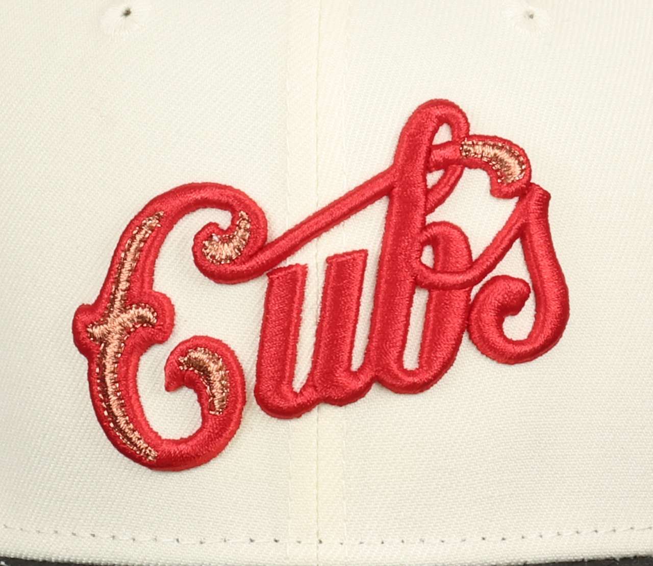 Chicago Cubs MLB Two Tone Cooperstown Wrigley Field Sidepatch Chrome Black 59Fifty Basecap New Era