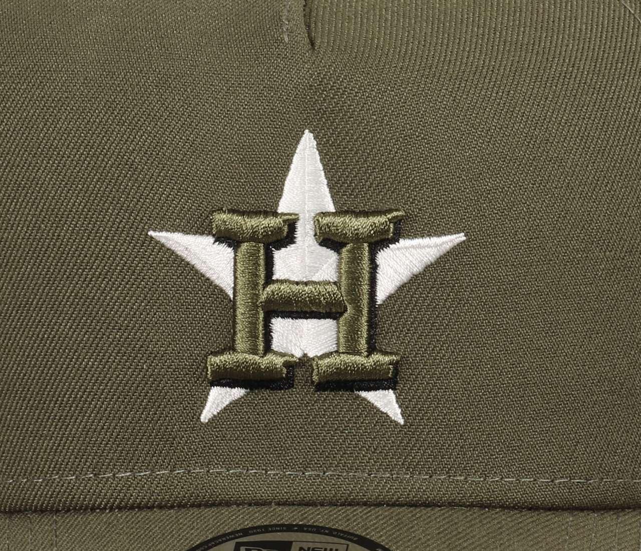 Houston Astros MLB New Olive 9Forty A-Frame Snapback Cap New Era