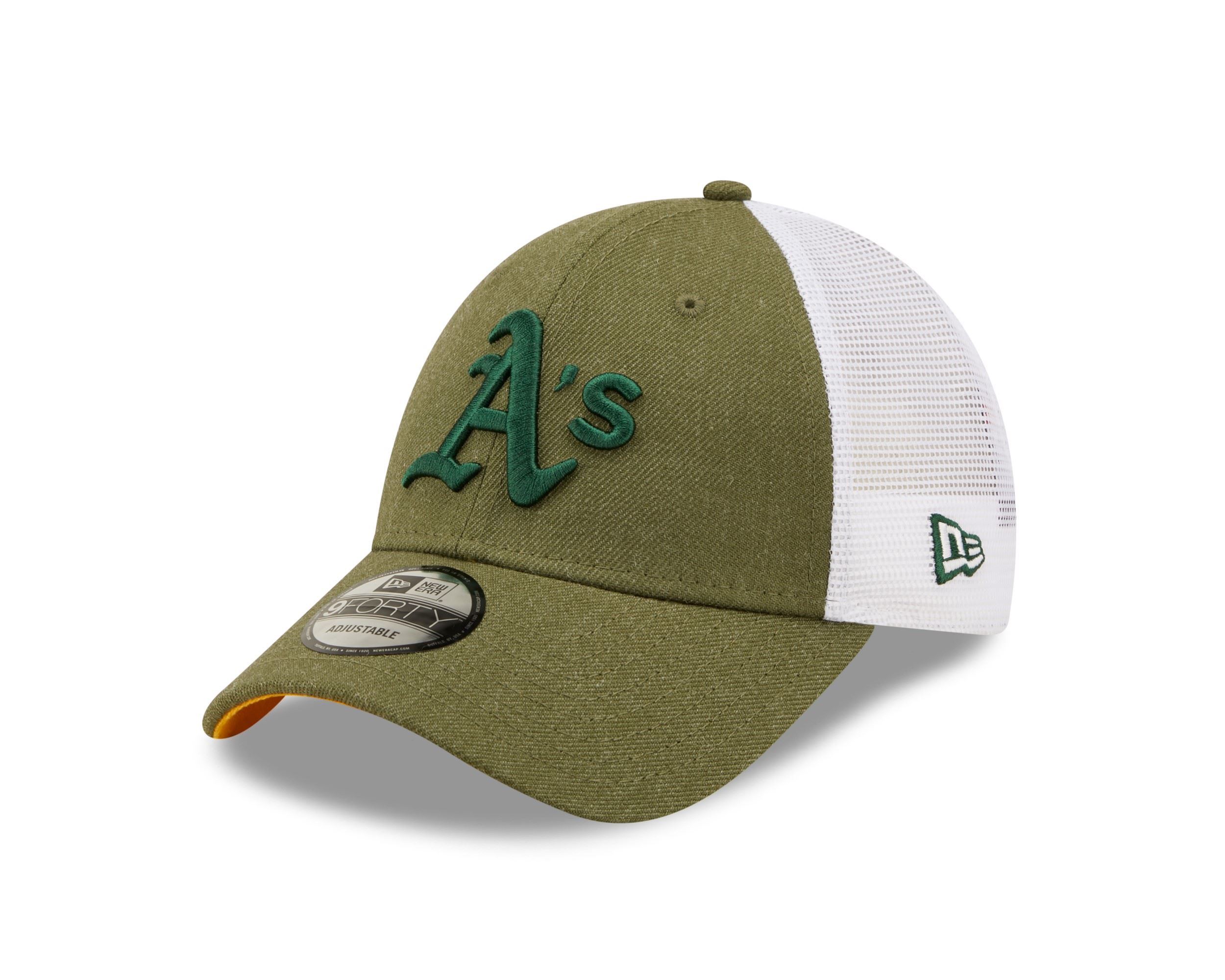 Oakland Athletics MLB Home Field Olive 9Forty A-Frame Trucker Cap New Era