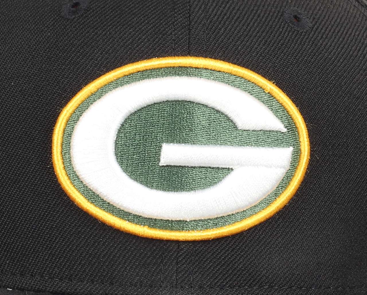 Green Bay Packers NFL Black 9Fifty Original Fit Snapback Cap New Era