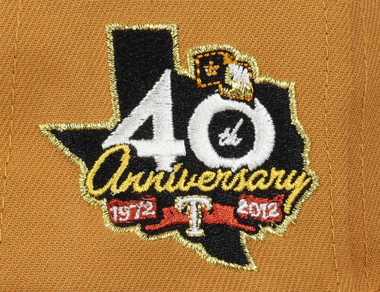 Texas Rangers MLB 40th Anniversary Sidepatch Pan Tan 59Fifty Basecap New Era