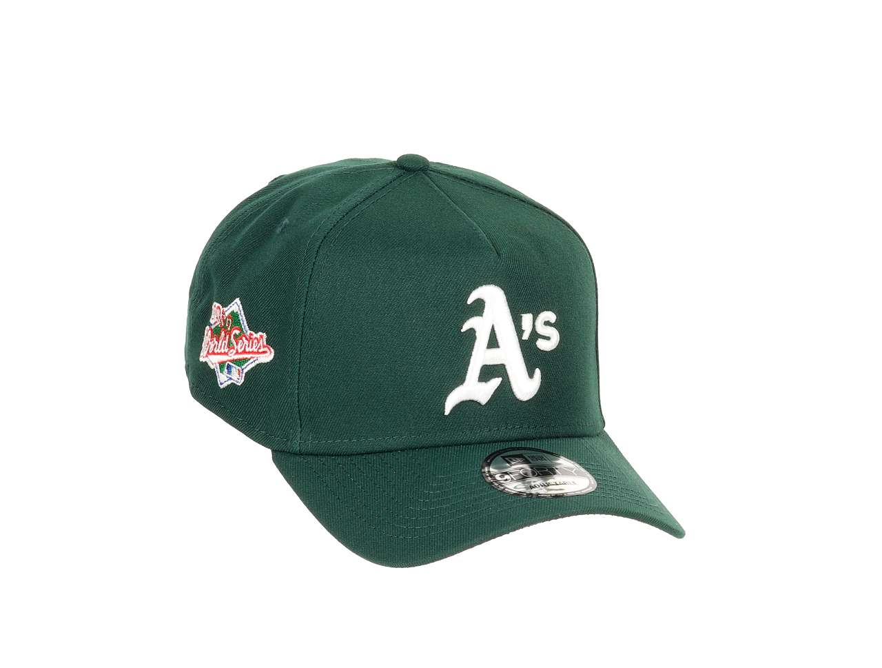 Oakland Athletics MLB World Series 1989 Sidepatch Cooperstown Dark Green 9Forty A-Frame Snapback Cap New Era