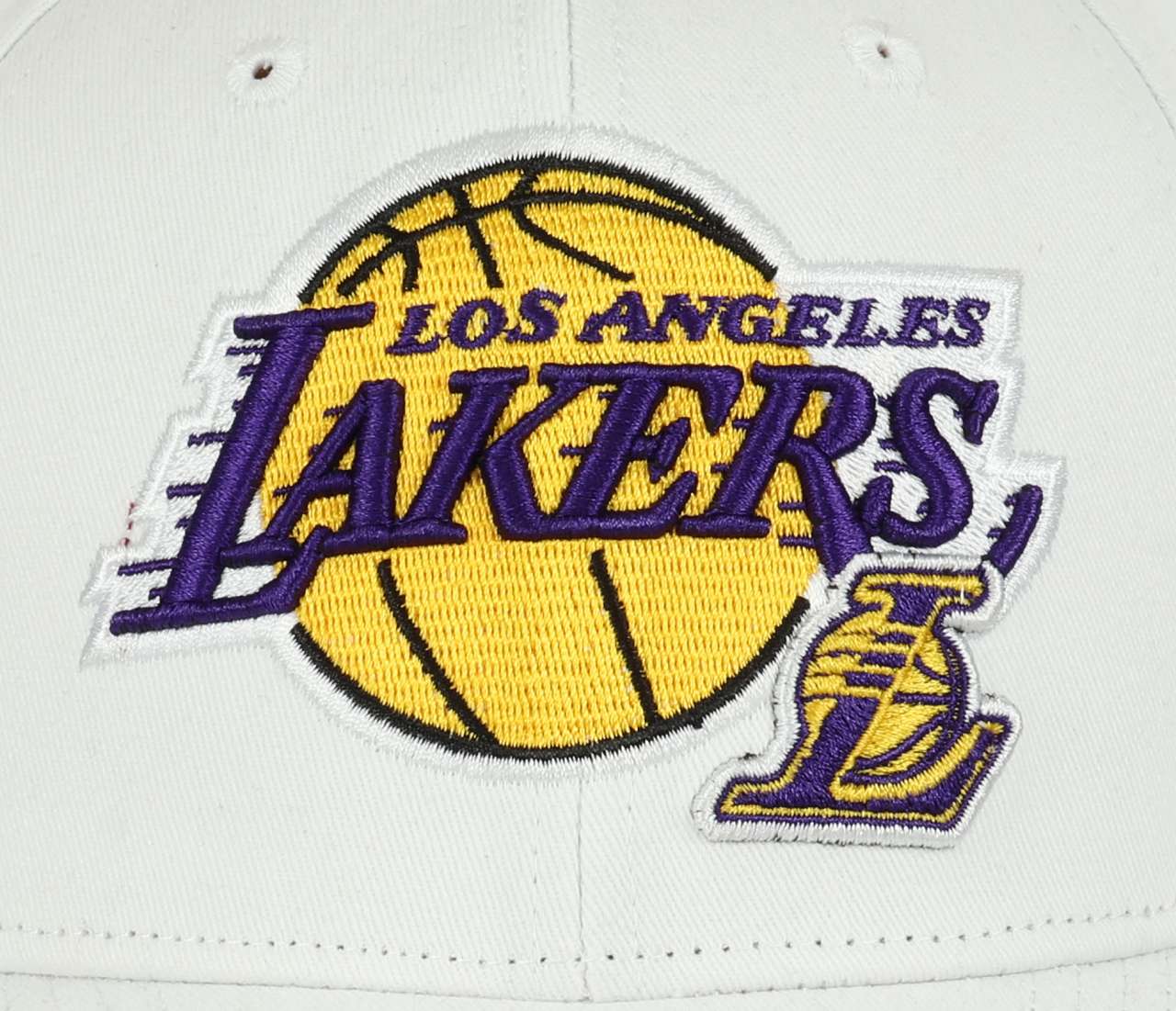 Los Angeles Lakers  NBA All In Pro Crown Fit White Snapback Cap Mitchell & Ness