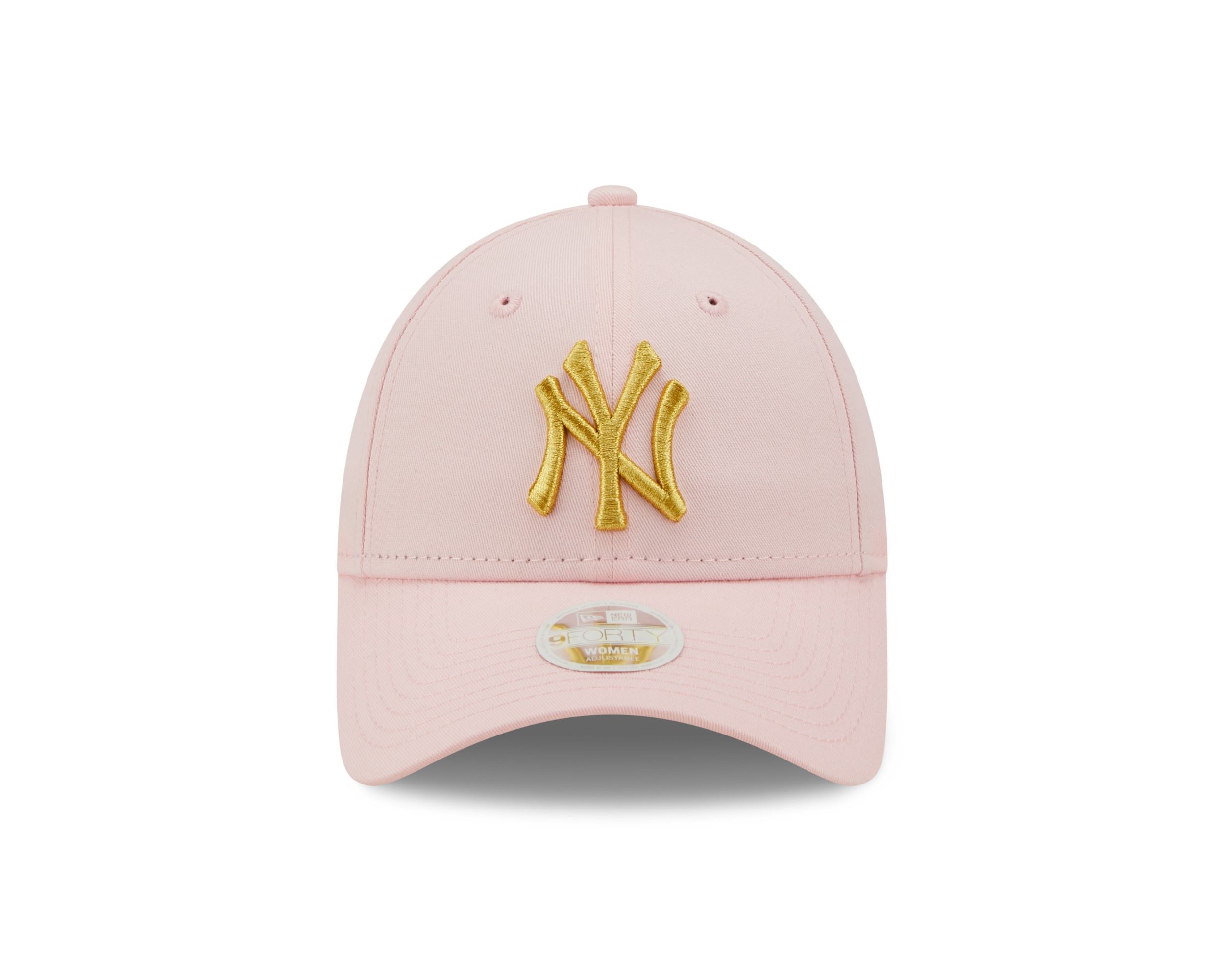 New York Yankees Metallic Logo Pink 9Forty Adjustable Women Cap New Era