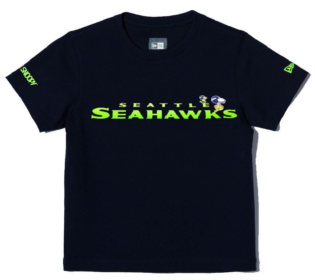 Seattle Seahawks - New Era T-Shirt / Tee - NFL Peanuts Edition - Black