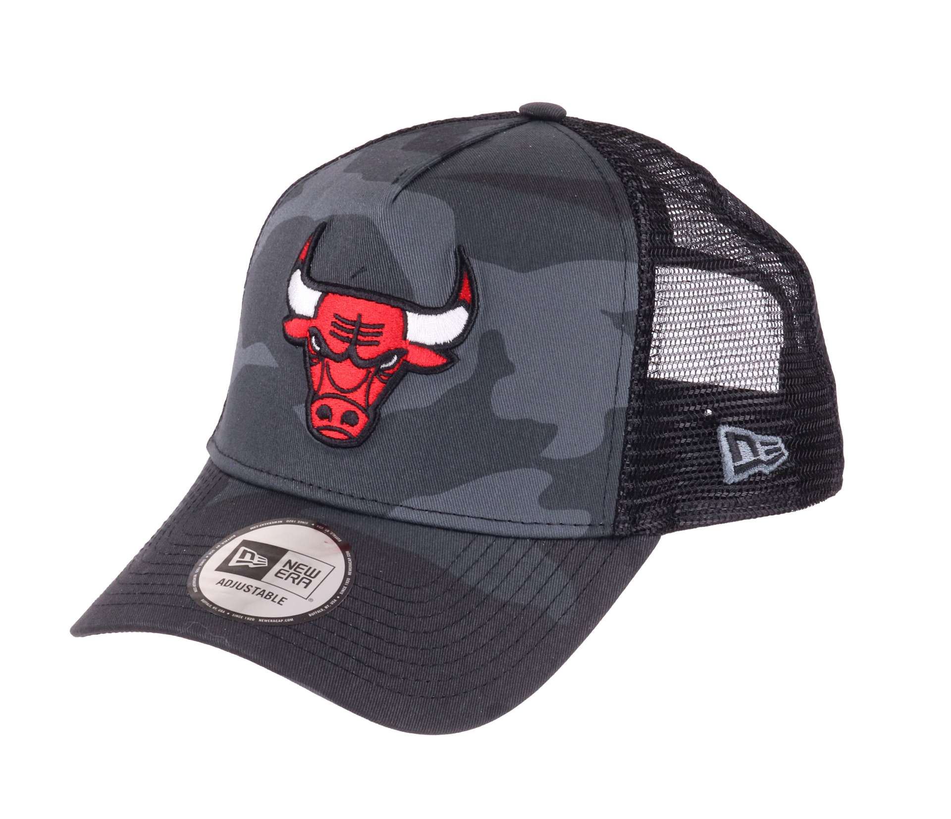 Chicago Bulls MLB Camo Team A-Frame Trucker Cap New Era