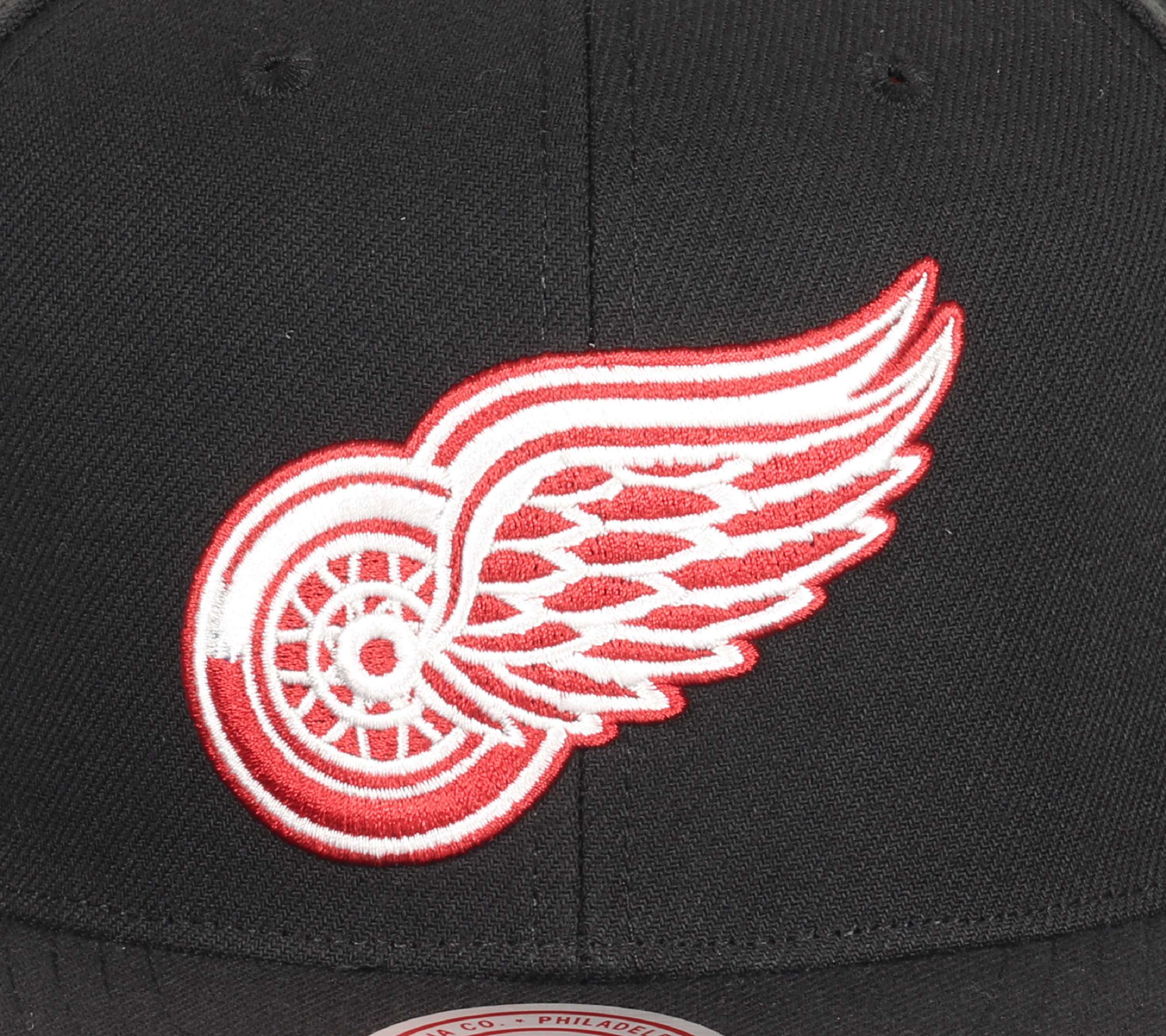 Detroit Red Wings NHL Top Spot Originaler Fit Schwarz Verstellbare Snapback Cap Mitchell & Ness