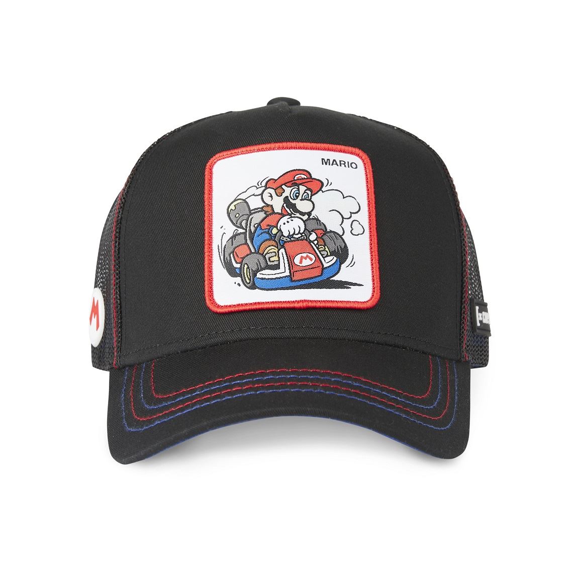 Mario Super Mario Black White Trucker Cap Capslab