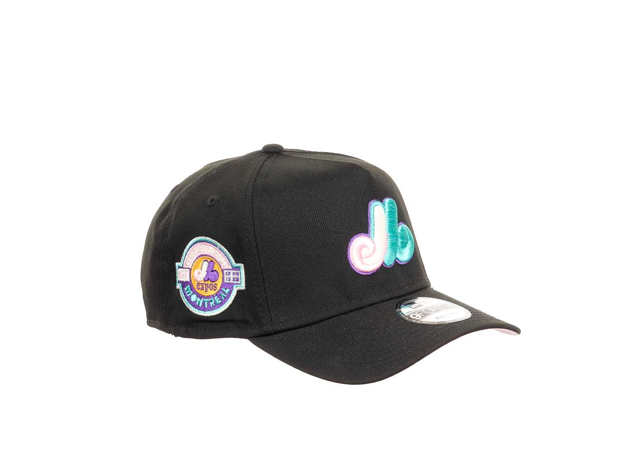 Montreal Expos MLB Expos Baseball Club  Sidepatch Black 9Forty A-Frame Snapback Cap New Era