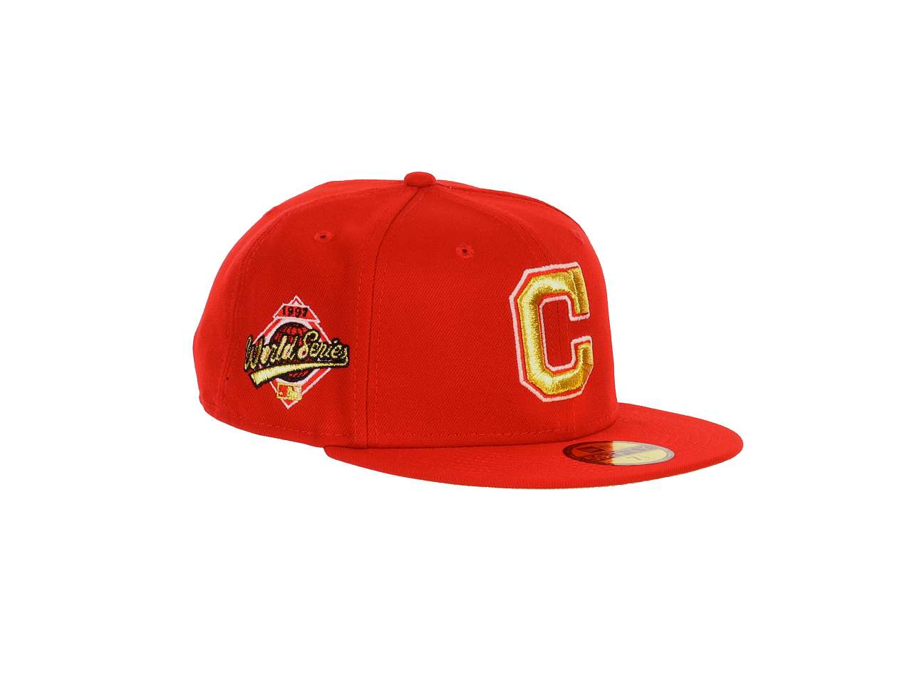 Cleveland Indians MLB World Series 1997 Sidepatch Scarlet Gold 59Fifty Basecap New Era