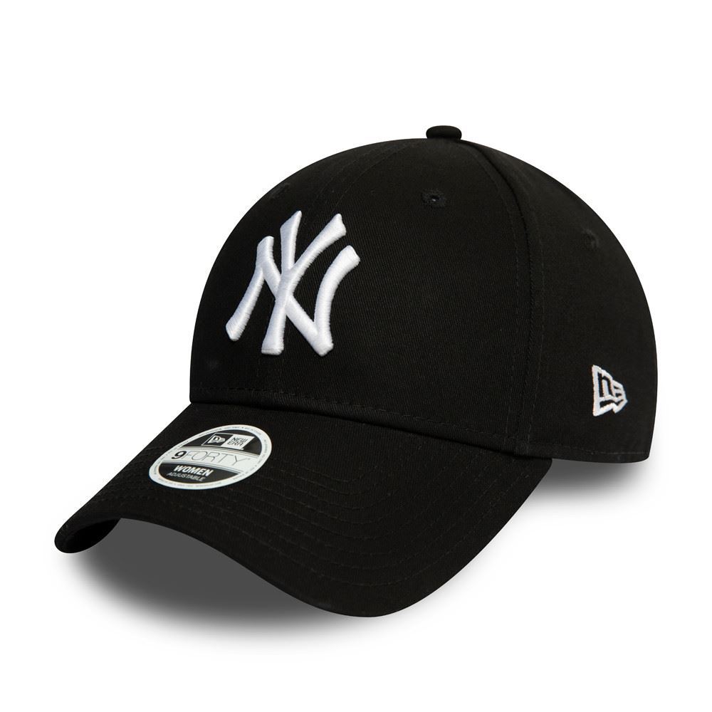 New York Yankees MLB League Essential Schwarz 9Forty Verstellbare Damen Cap New Era