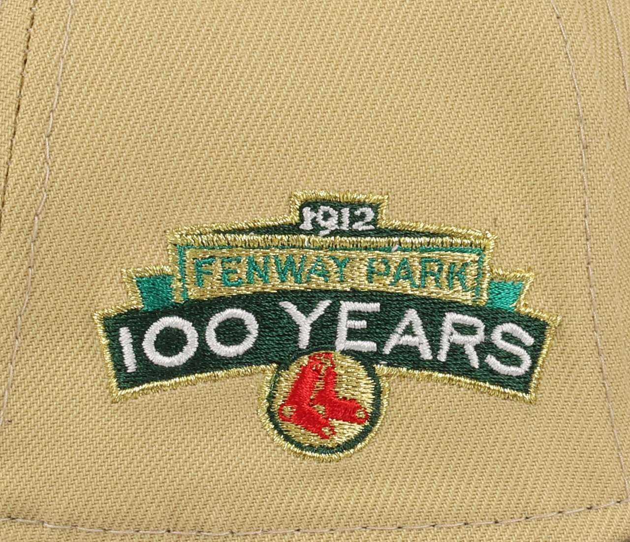 Boston Red Sox MLB 100 Years Fenway Park Sidepatch Vegas Gold Black 9Forty A-Frame Snapback Cap New Era