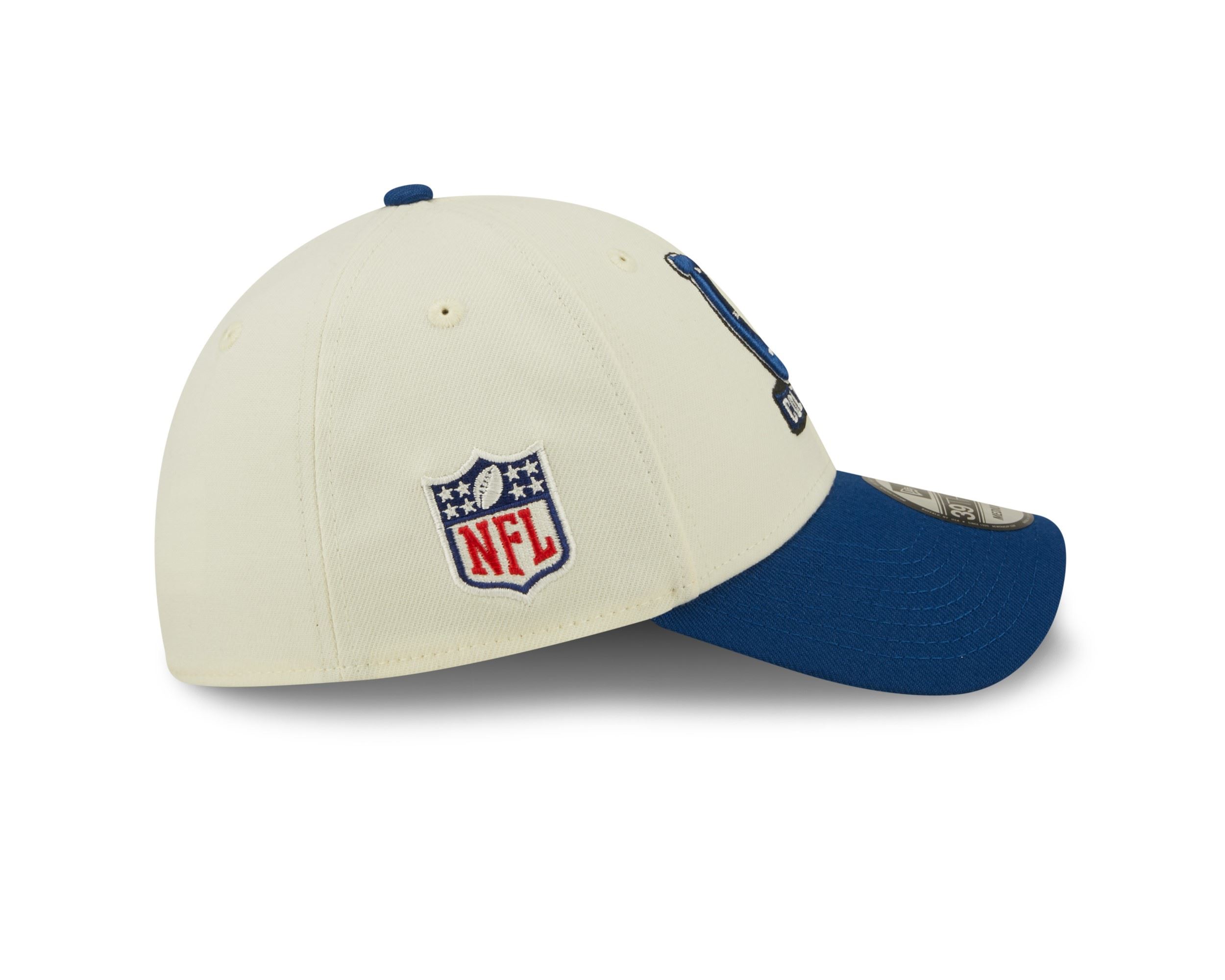 Indianapolis Colts NFL 2022 Sideline Chrome White 39Thirty Stretch Cap New Era