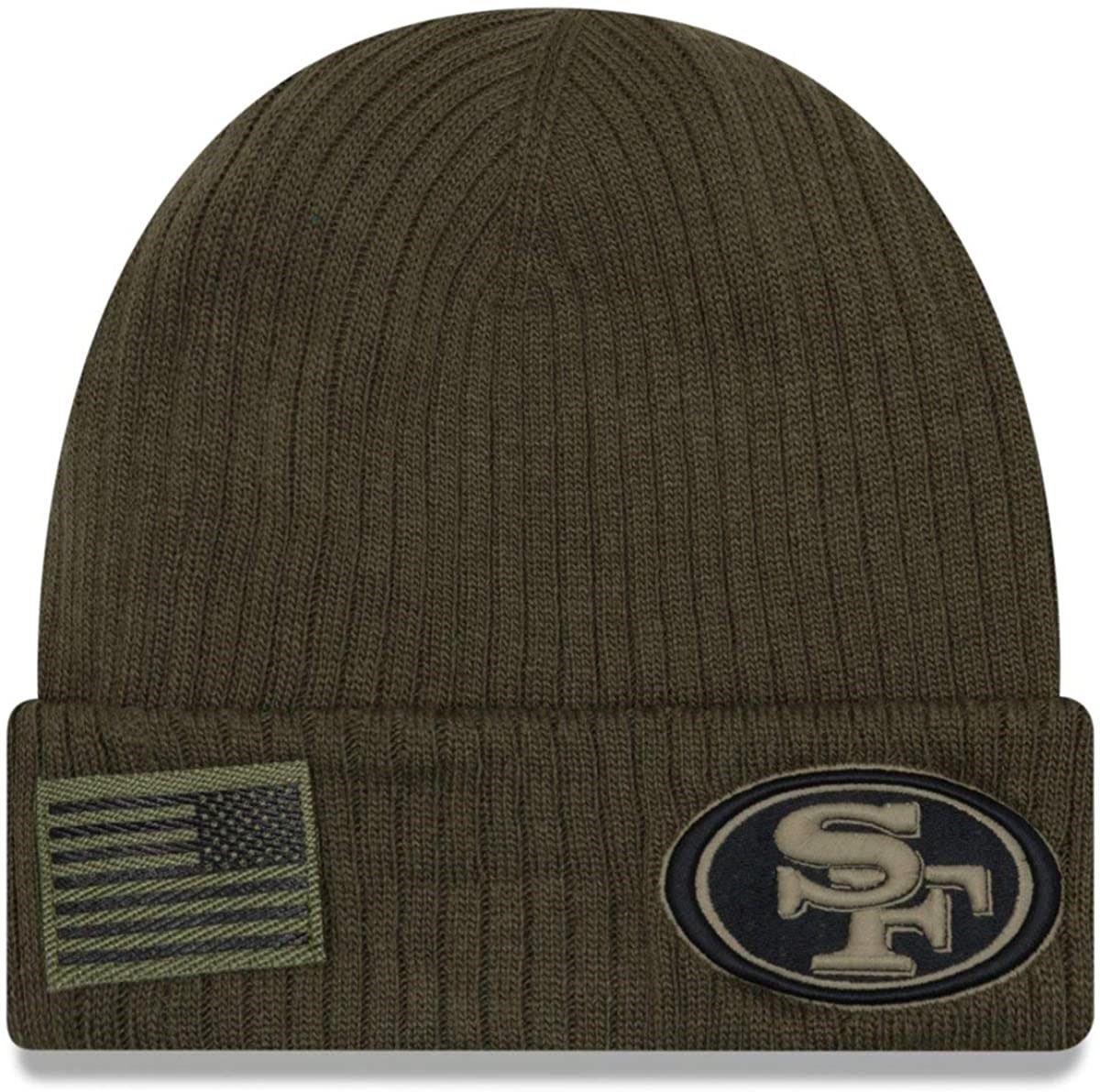 San Francisco 49ers On Field 2018 Salute To Service Knit Beanie New Era
