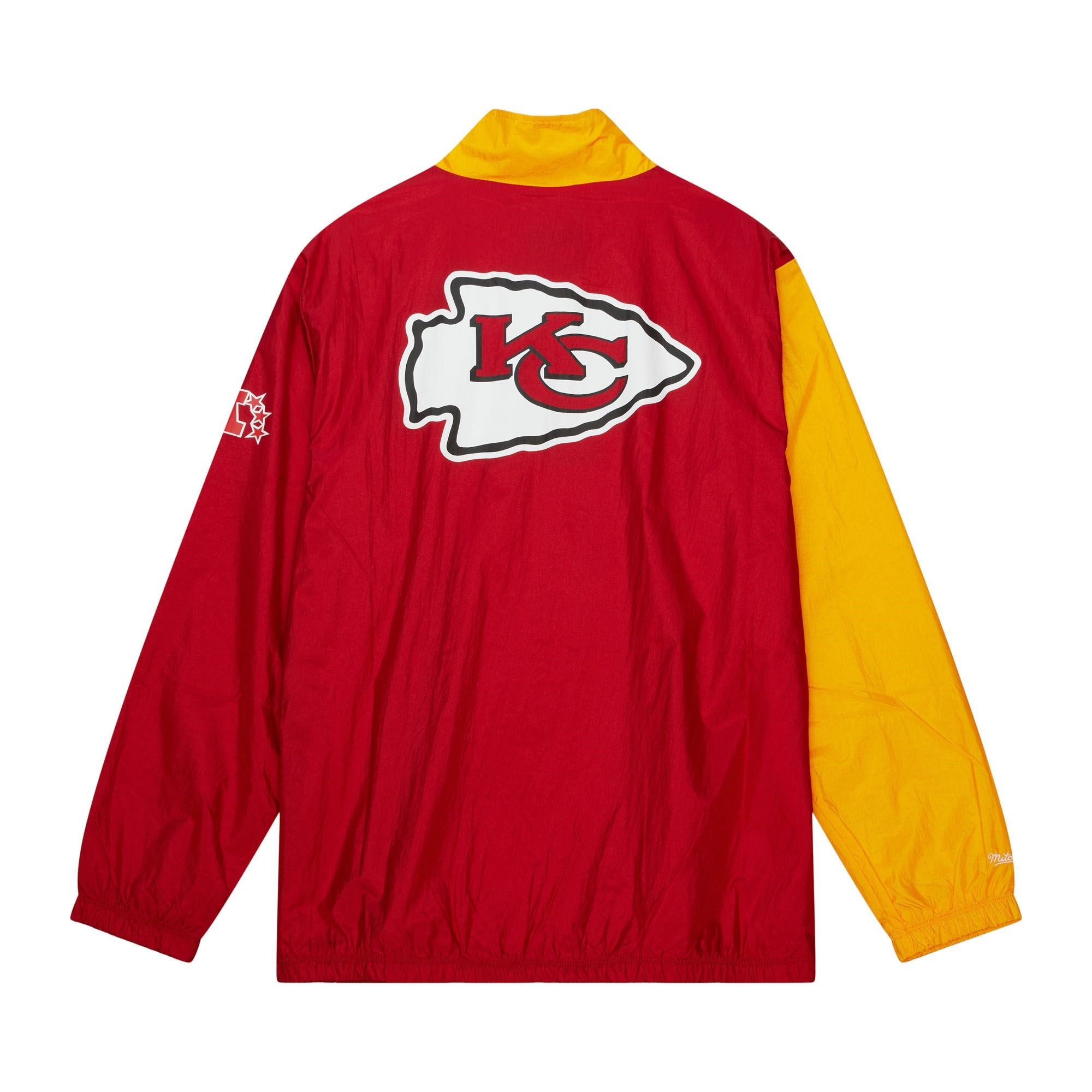 Kansas City Chiefs NFL Arched Retro Lined Windbreaker Red Yellow Jacke Mitchell & Ness