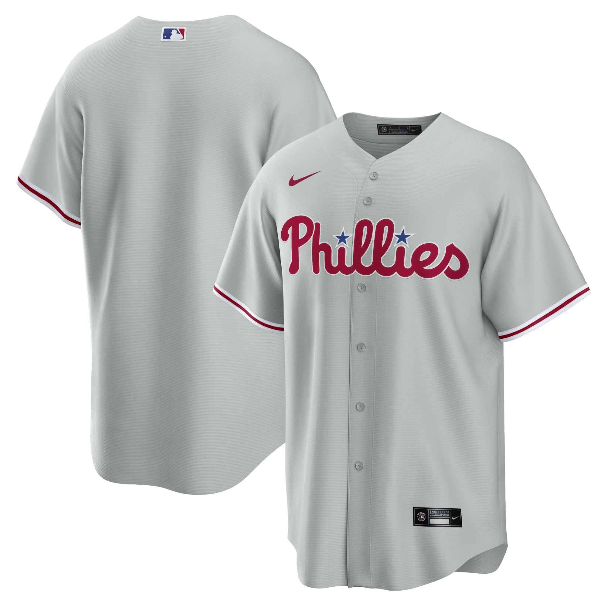 Philadelphia Phillies Gray Official MLB Replica Road Jersey Nike