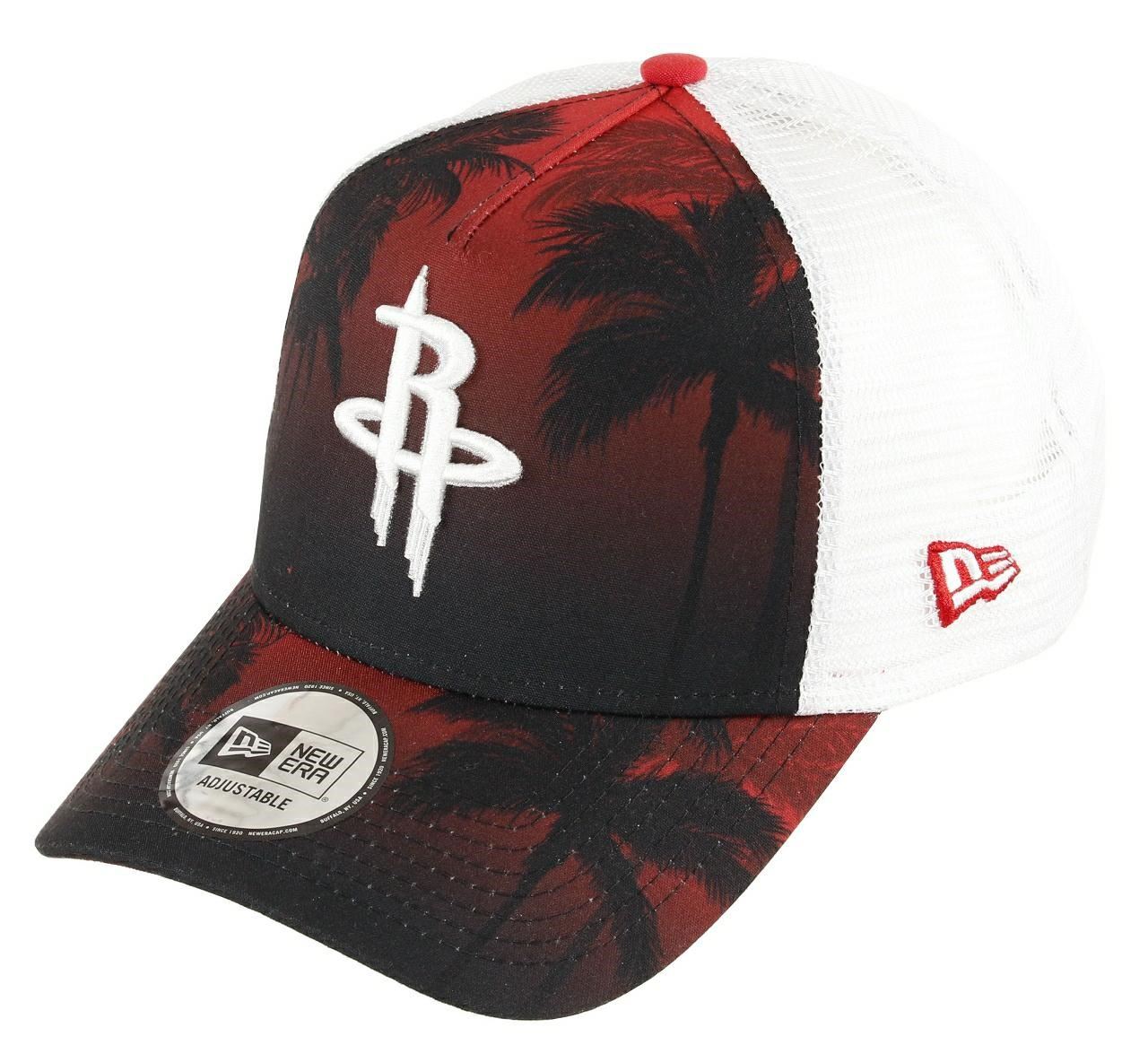 Houston Rockets NBA Palm Tree A-Frame Trucker Cap New Era