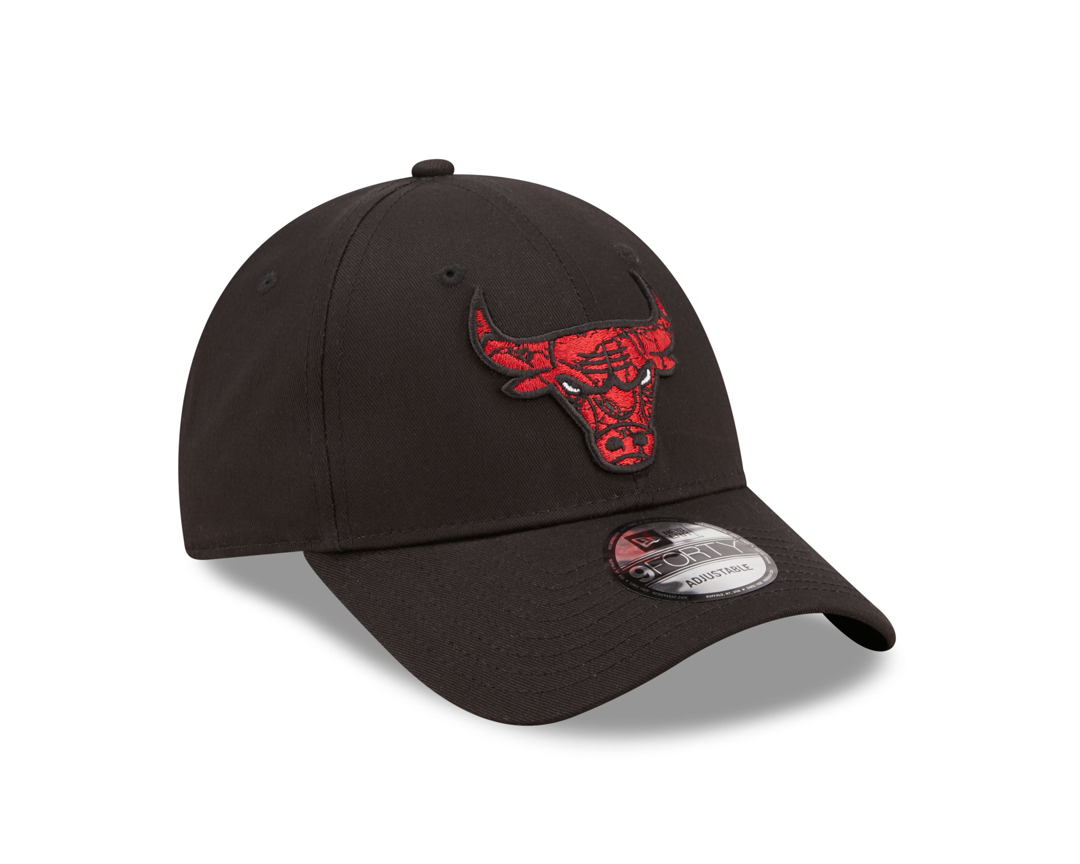 Chicago Bulls NBA Marble Infill Black 9Forty Adjustable Cap New Era