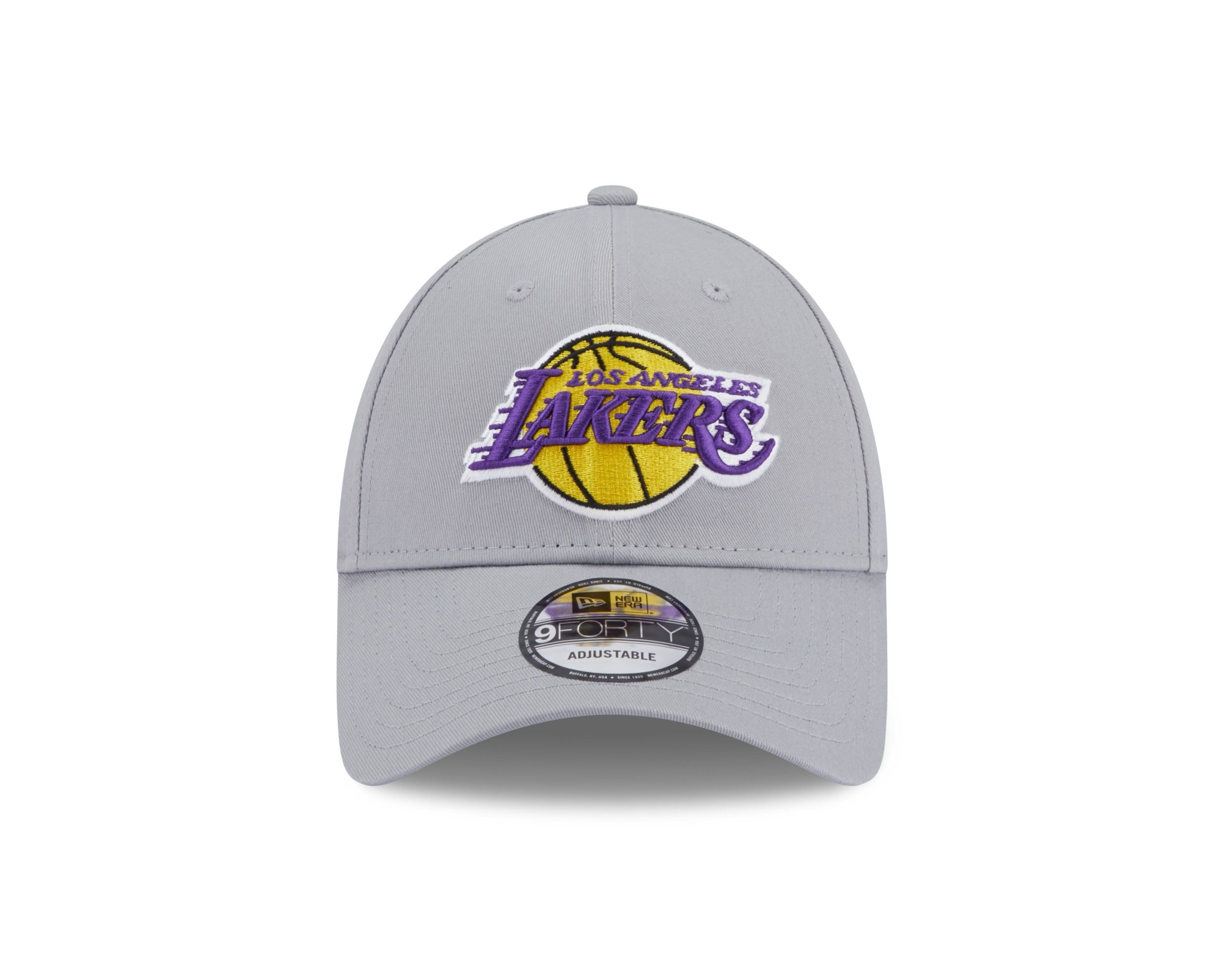 Los Angeles Lakers NBA Team Side Patch Grey 9Forty Adjustable Cap New Era