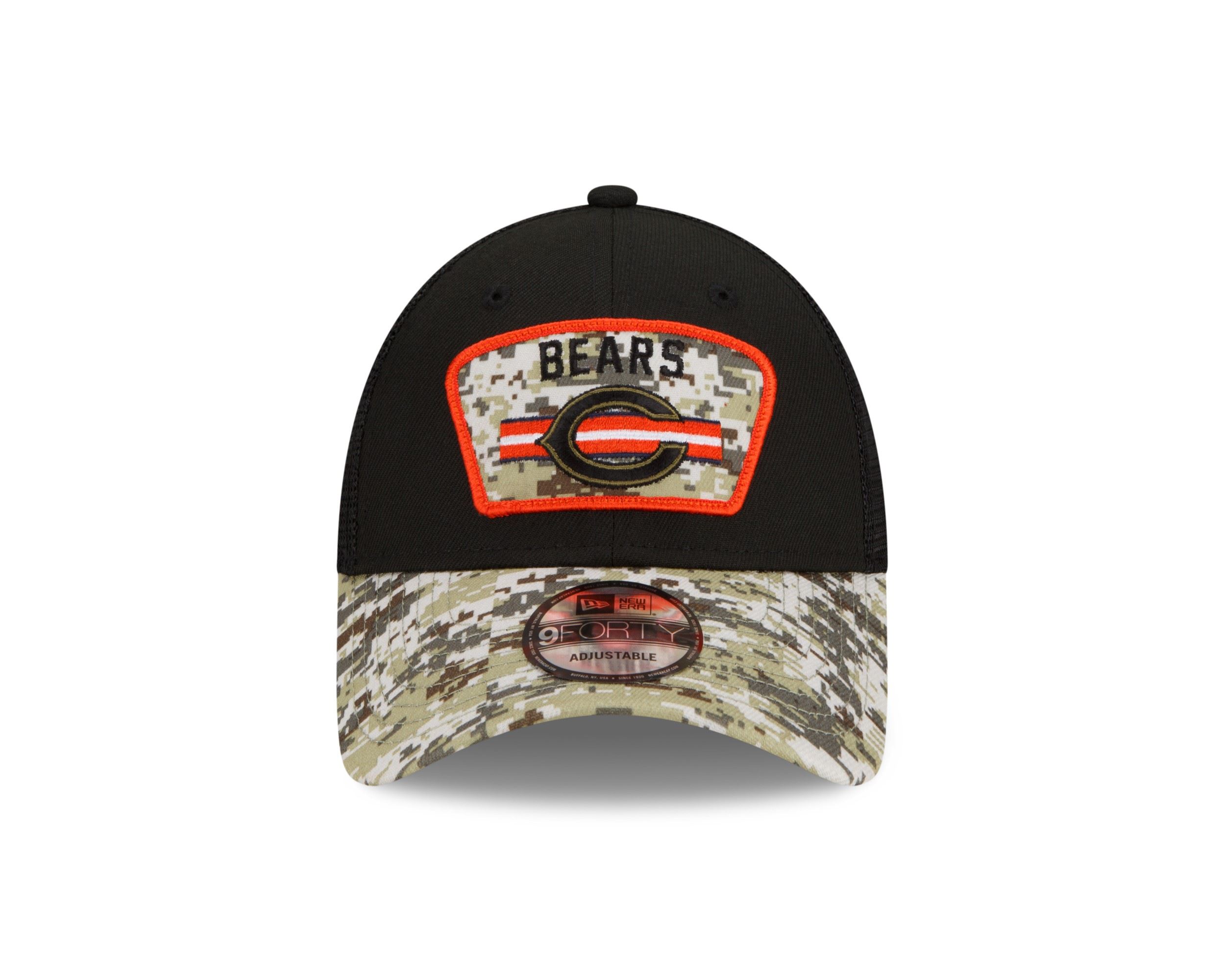 Chicago Bears NFL On Field 2021 Salute to Service Black 9Forty Snapback Cap New Era
