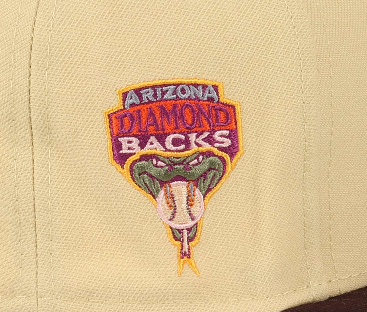 Arizona Diamondbacks MLB Snake Sidepatch Vegas Gold Brown 59Fifty Basecap New Era