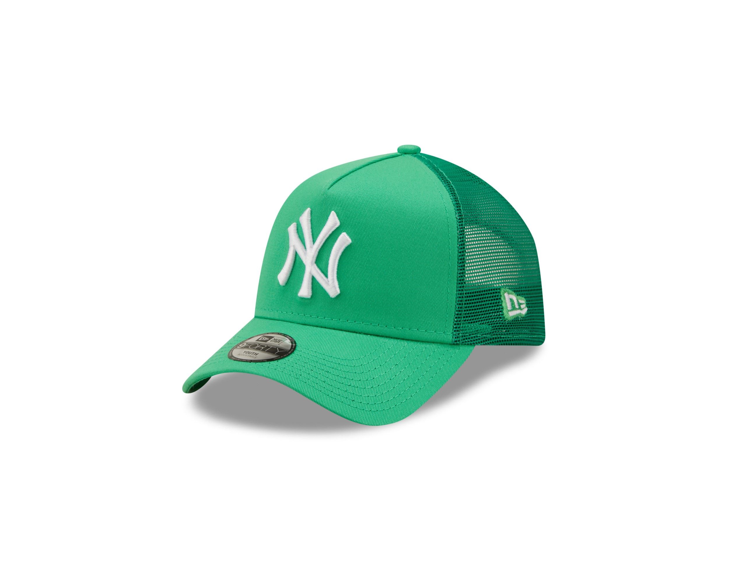 New York Yankees MLB Tonal Mesh Ireland Green 9Forty Kids A-Frame Adjustable Trucker Cap New Era
