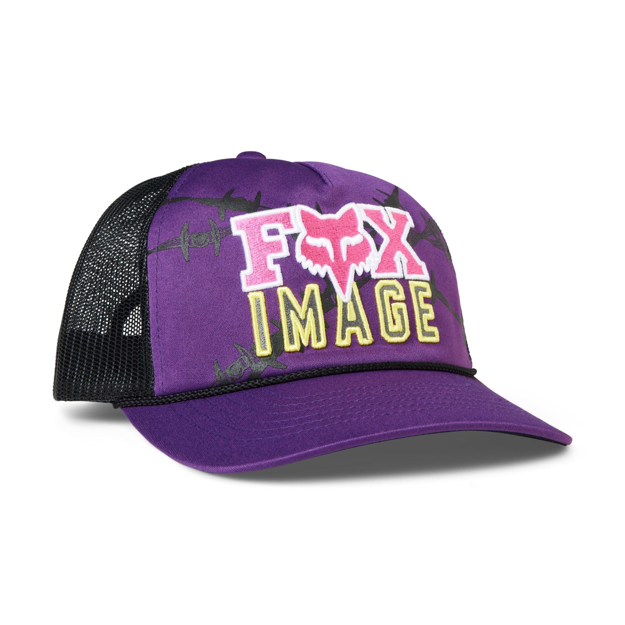Barb Wire Violet Unstructured Snapback Hat Fox Racing