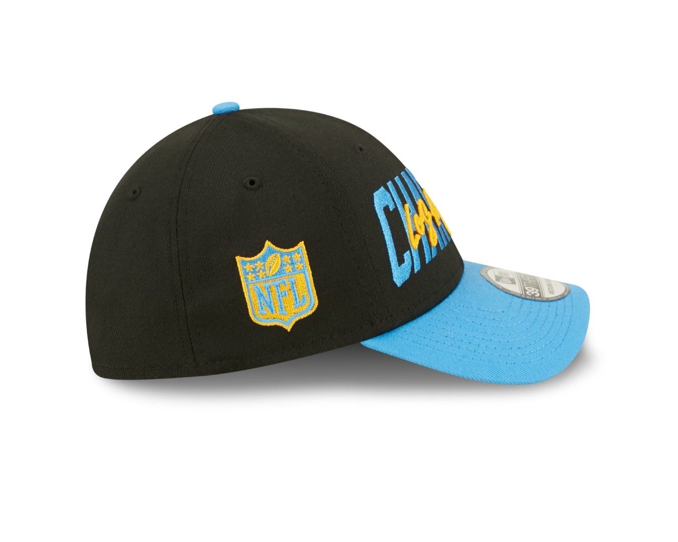 Los Angeles Chargers 2022 NFL Draft Black Turquoise 39Thirty Stretch Cap New Era