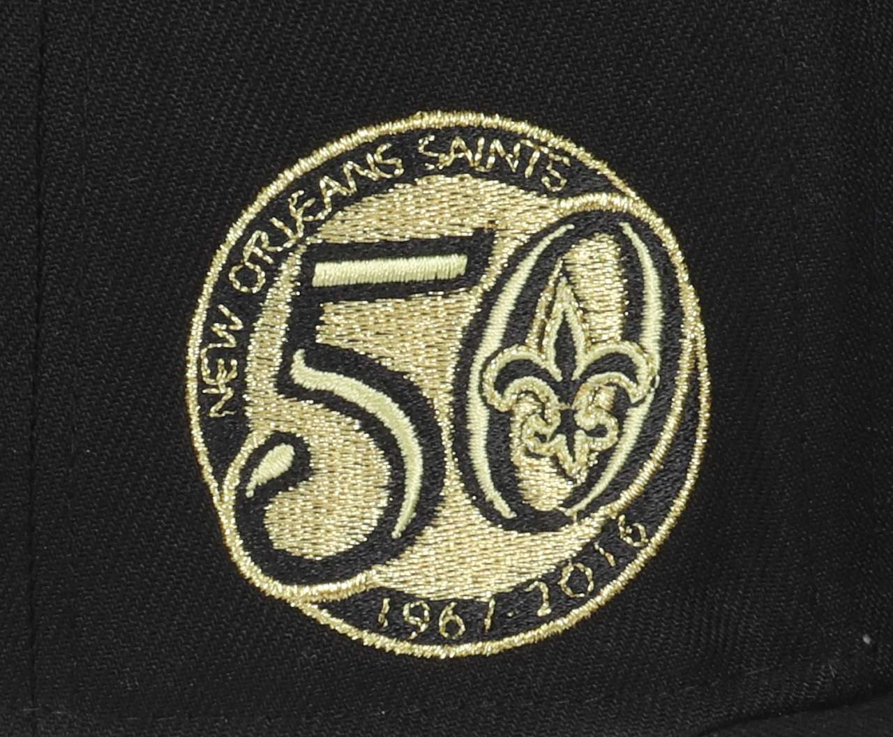 New Orleans Saints NFL Team Colour 50 Seasons Sidepatch Black 9Fifty Snapback Cap New Era