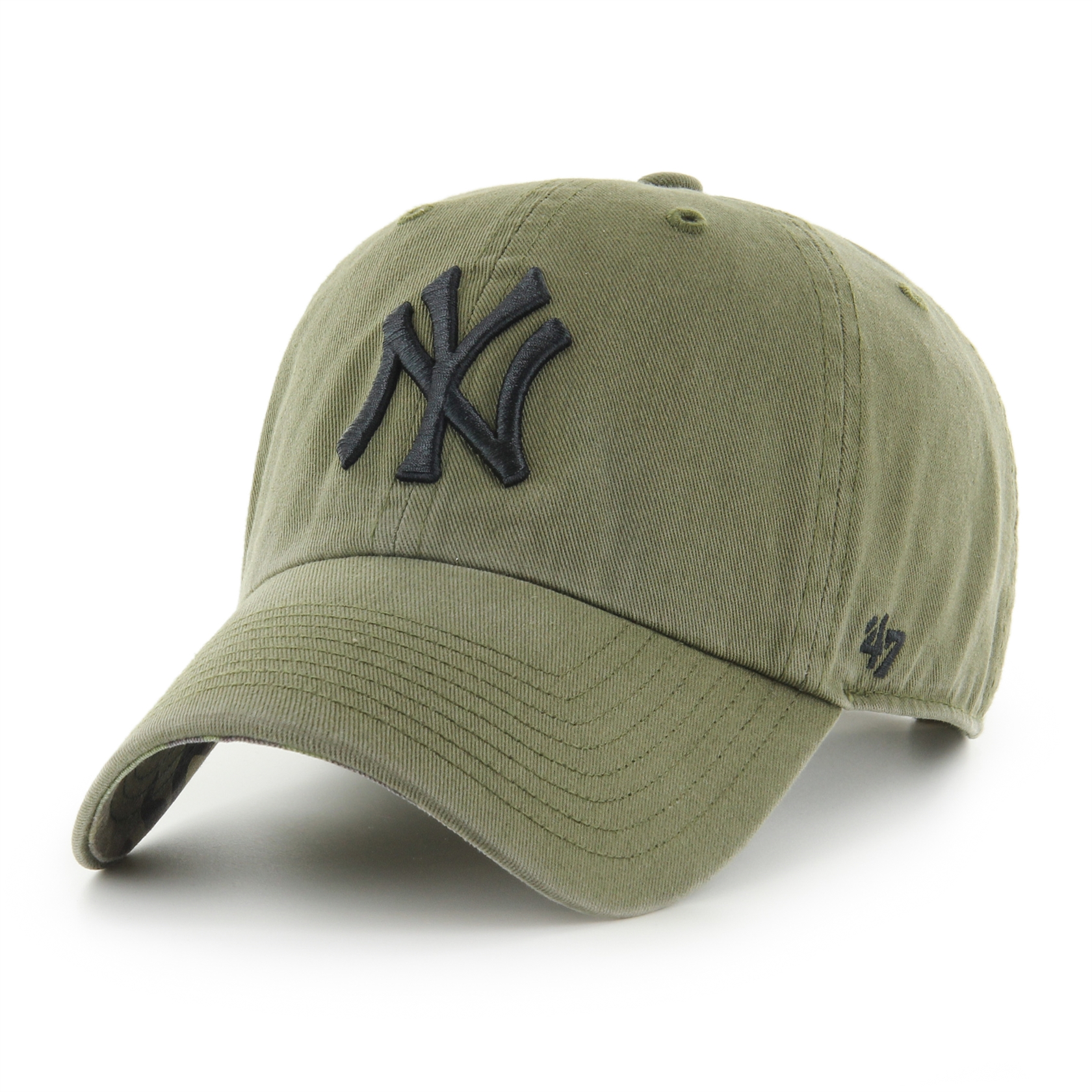 New York Yankees Olive MLB Ballpark Camo Clean Up Cap '47