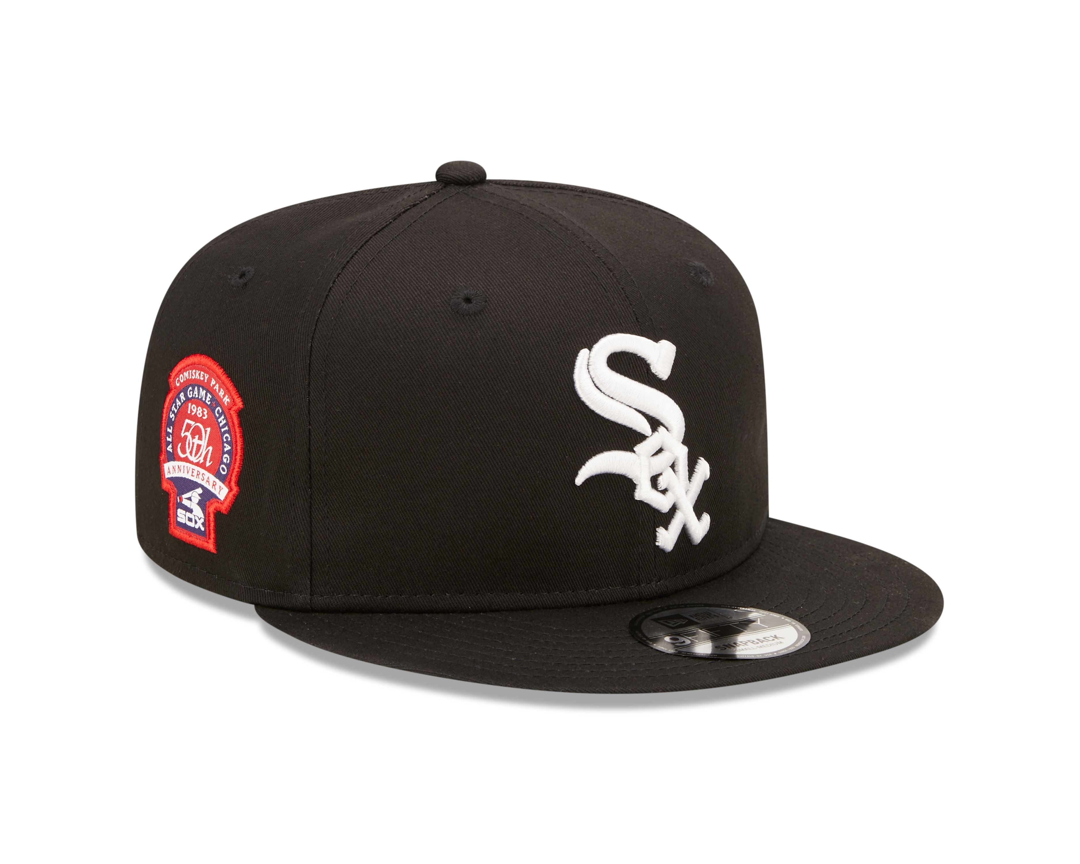 Chicago White Sox MLB 50th Anniversary Sidepatch 9Fifty Snapback Cap Black New Era
