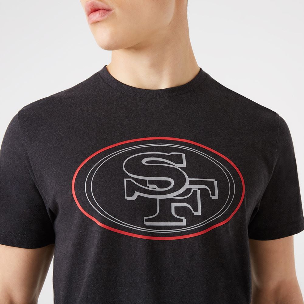  San Francisco 49ers NFL Jersey Outline Logo Tee T-Shirt New Era