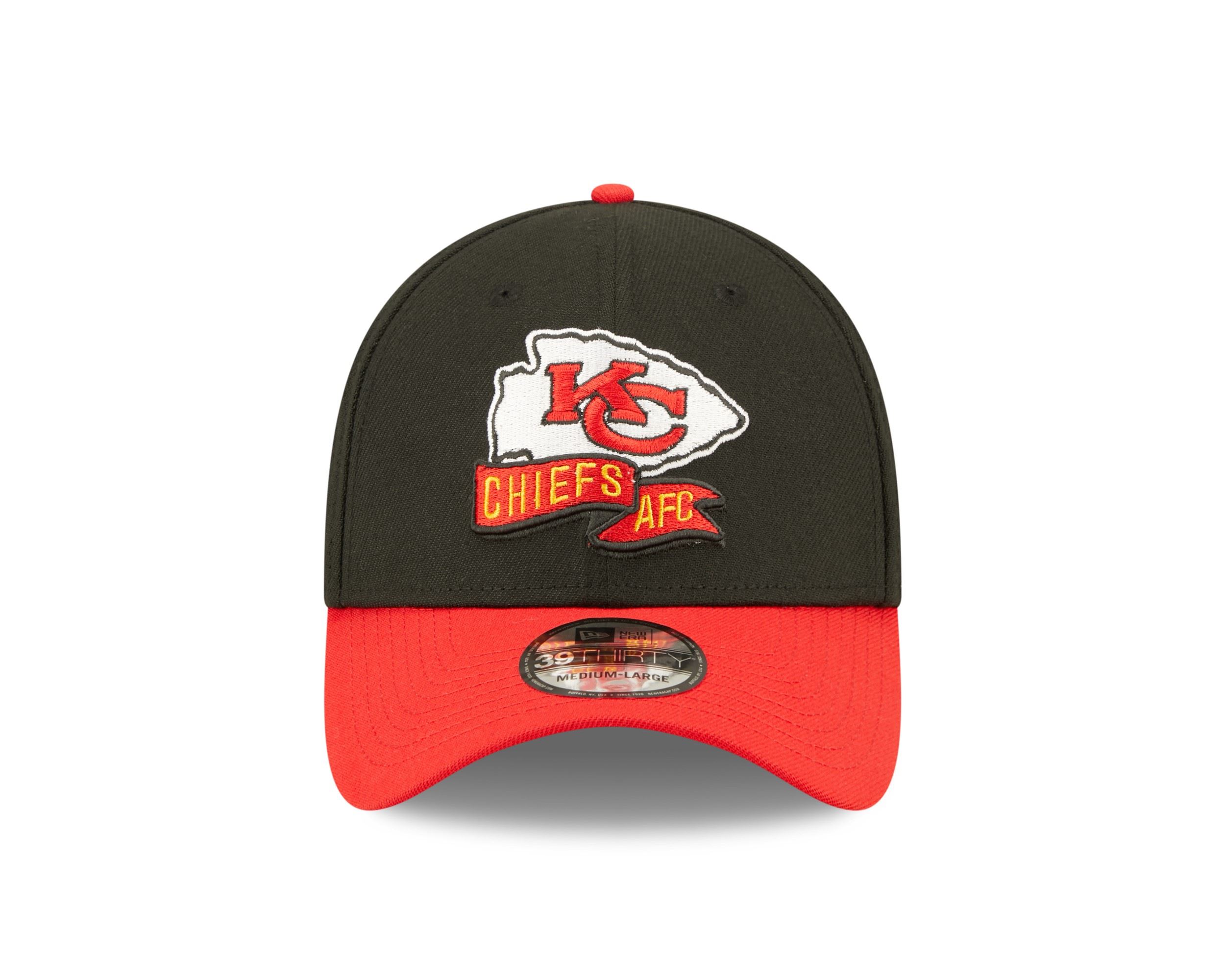 Kansas City Chiefs NFL 2022 Sideline Black Red 39Thirty Stretch Cap New Era
