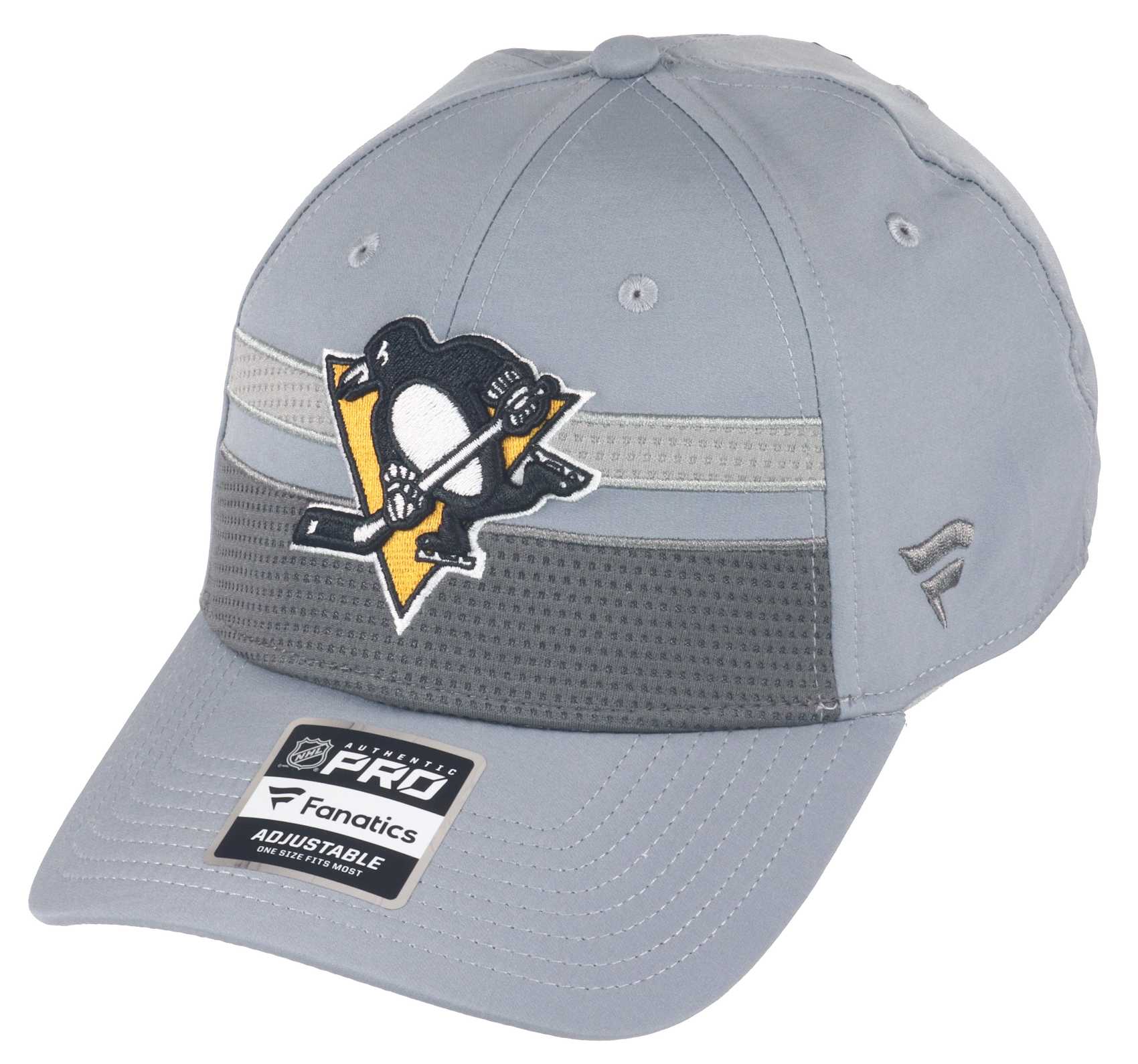 Pittsburgh Penguins NHL Authentic Pro Home Ice Structured Curved Snapback Cap Grey Fanatics