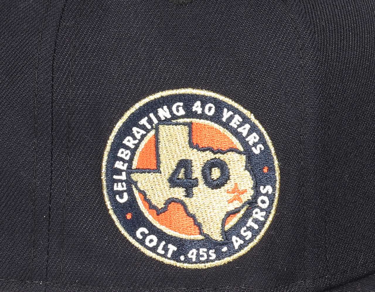 Houston Colts MLB 40 Years Anniversary Sidepatch Navy Orange 59Fifty Basecap New Era