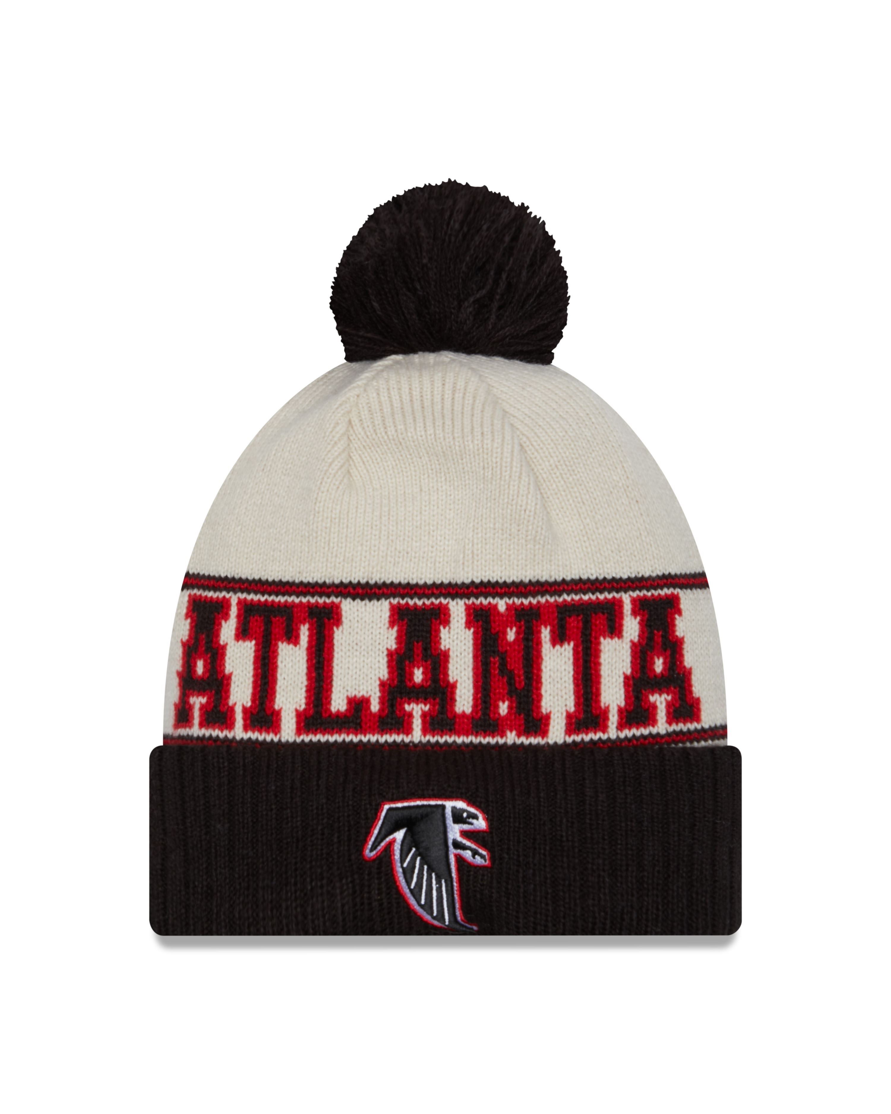 Atlanta Falcons NFL 2023 Sideline Historic Knit Beanie OTC Gray Black New Era