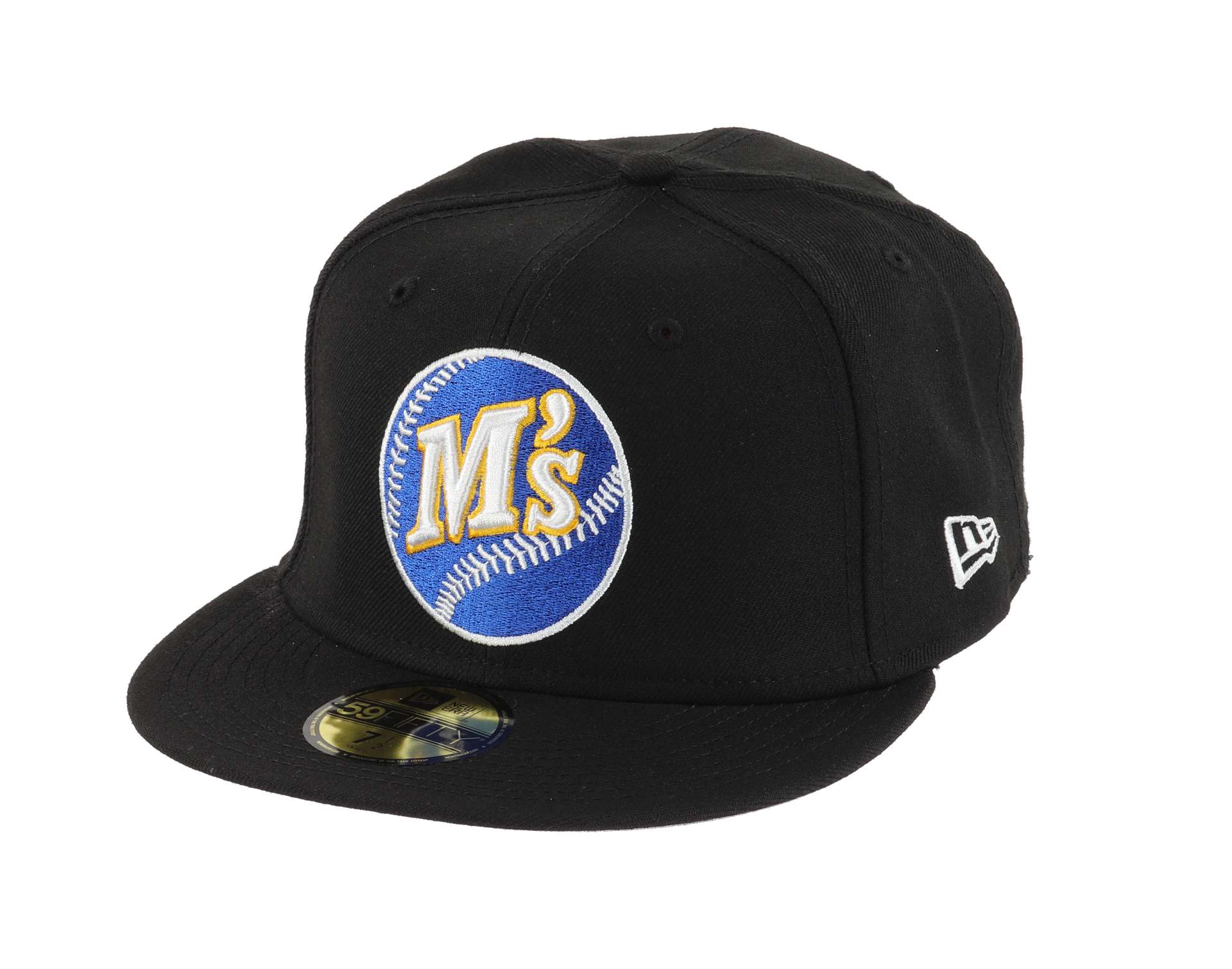 Seattle Mariners MLB Black Base History Logo 59Fifty Basecap New Era