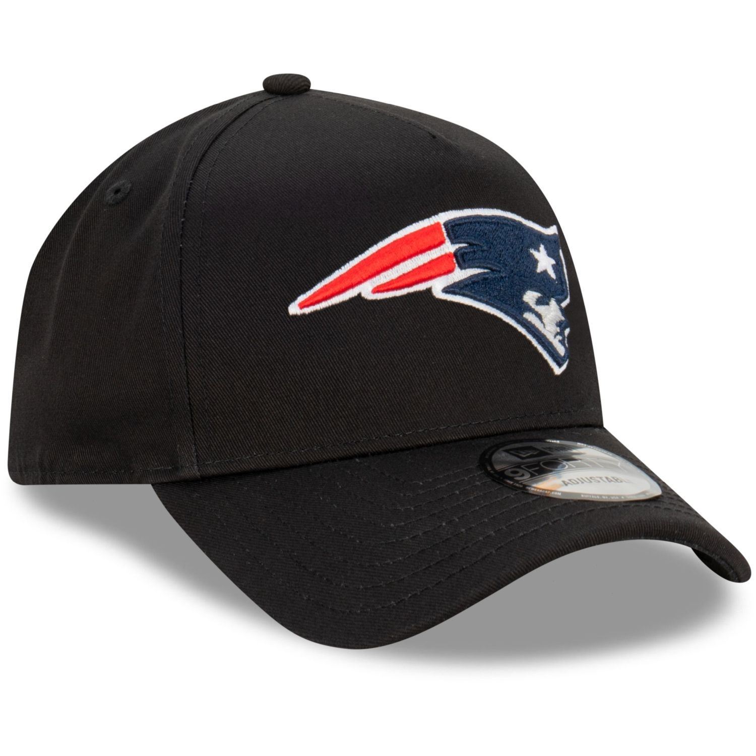 New England Patriots NFL Evergreen Black 9Forty Adjustable A-Frame Cap New Era