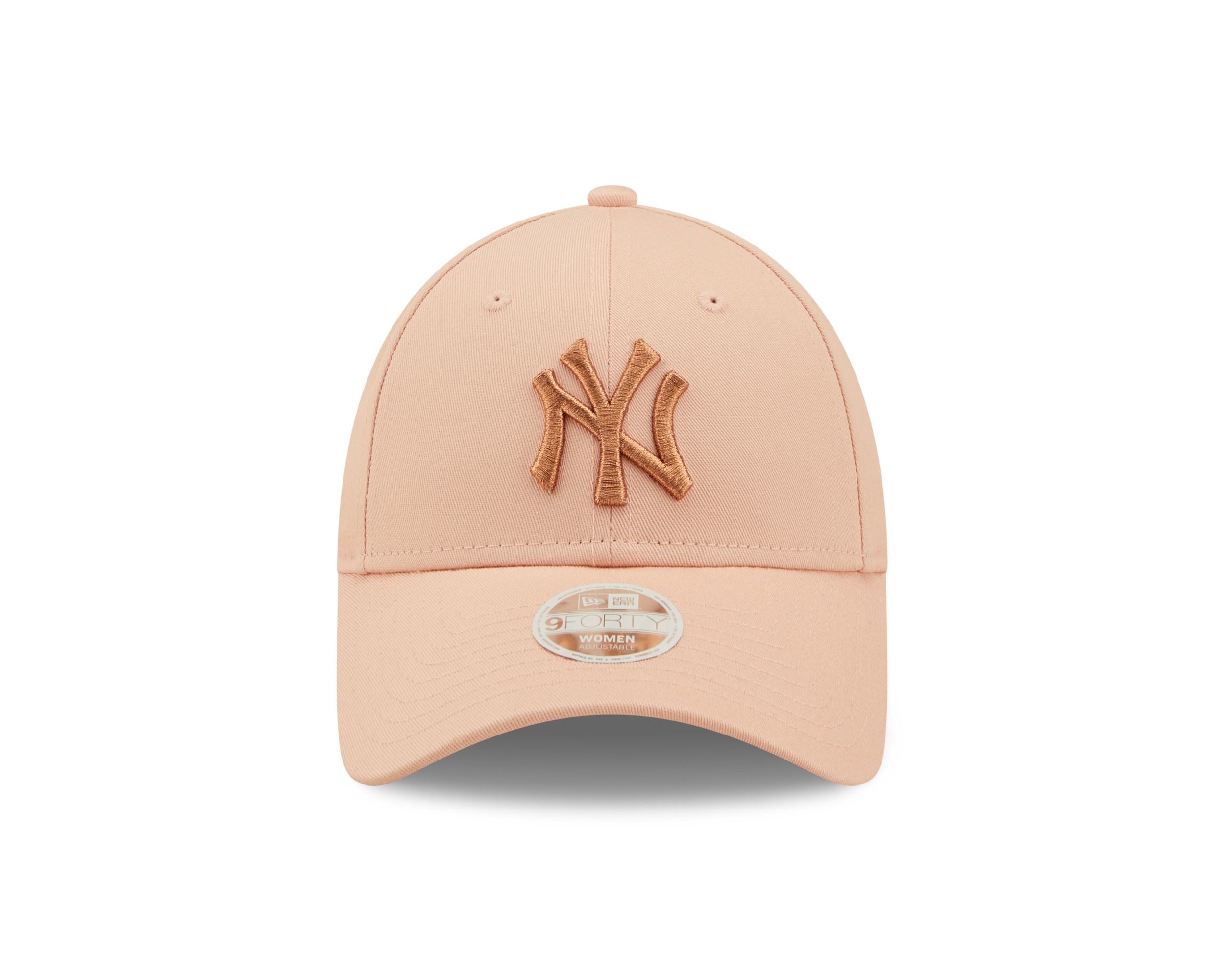 New York Yankees MLB Metallic Logo Blush Sky 9Forty Adjustable Women Cap New Era
