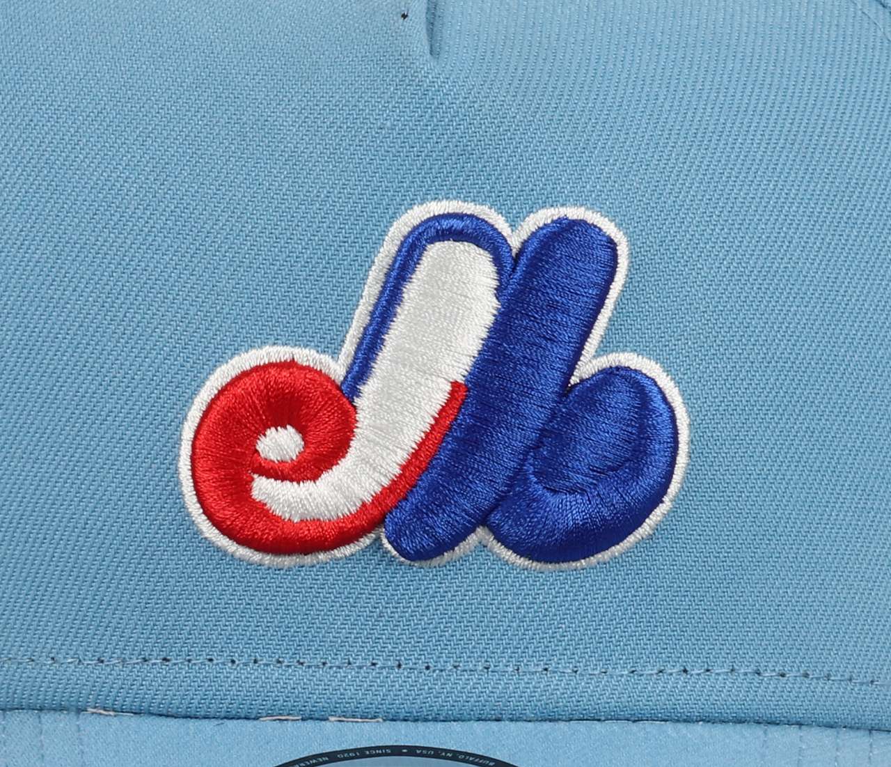 Montreal Expos MLB Cooperstown Sky Blue 9Forty A-Frame Snapback Cap New Era