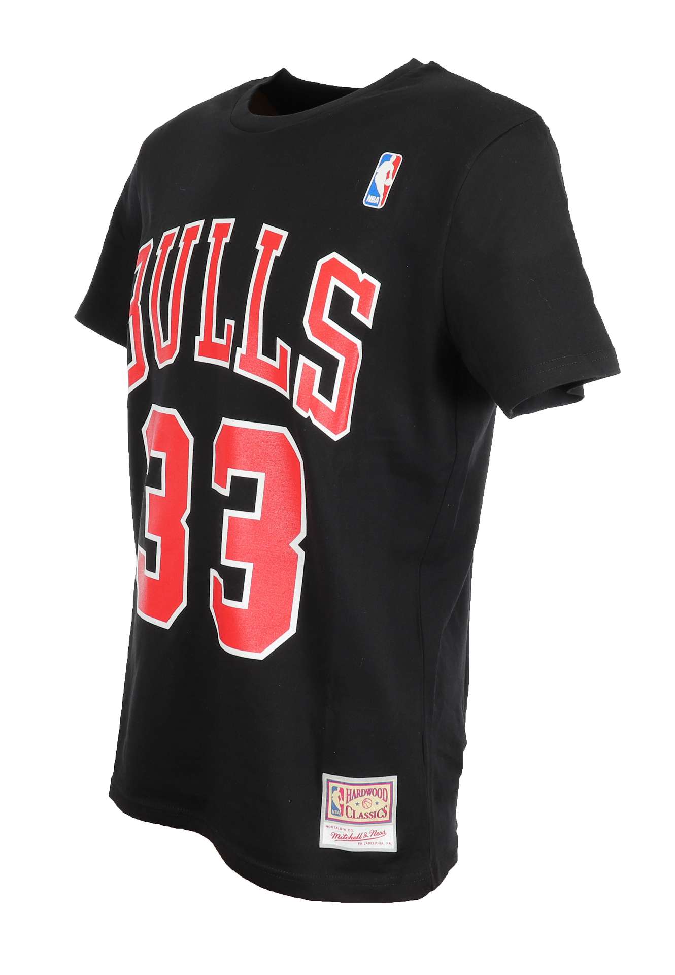 Scottie Pippen #33 Chicago Bulls Black NBA Name and Number Tee T-Shirt Mitchell & Ness